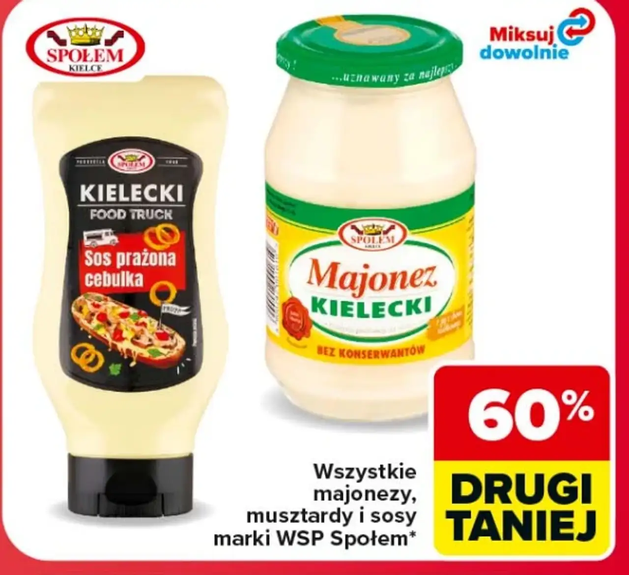 Wszystkie majonezy, musztardy i sosy marki WSP Społem