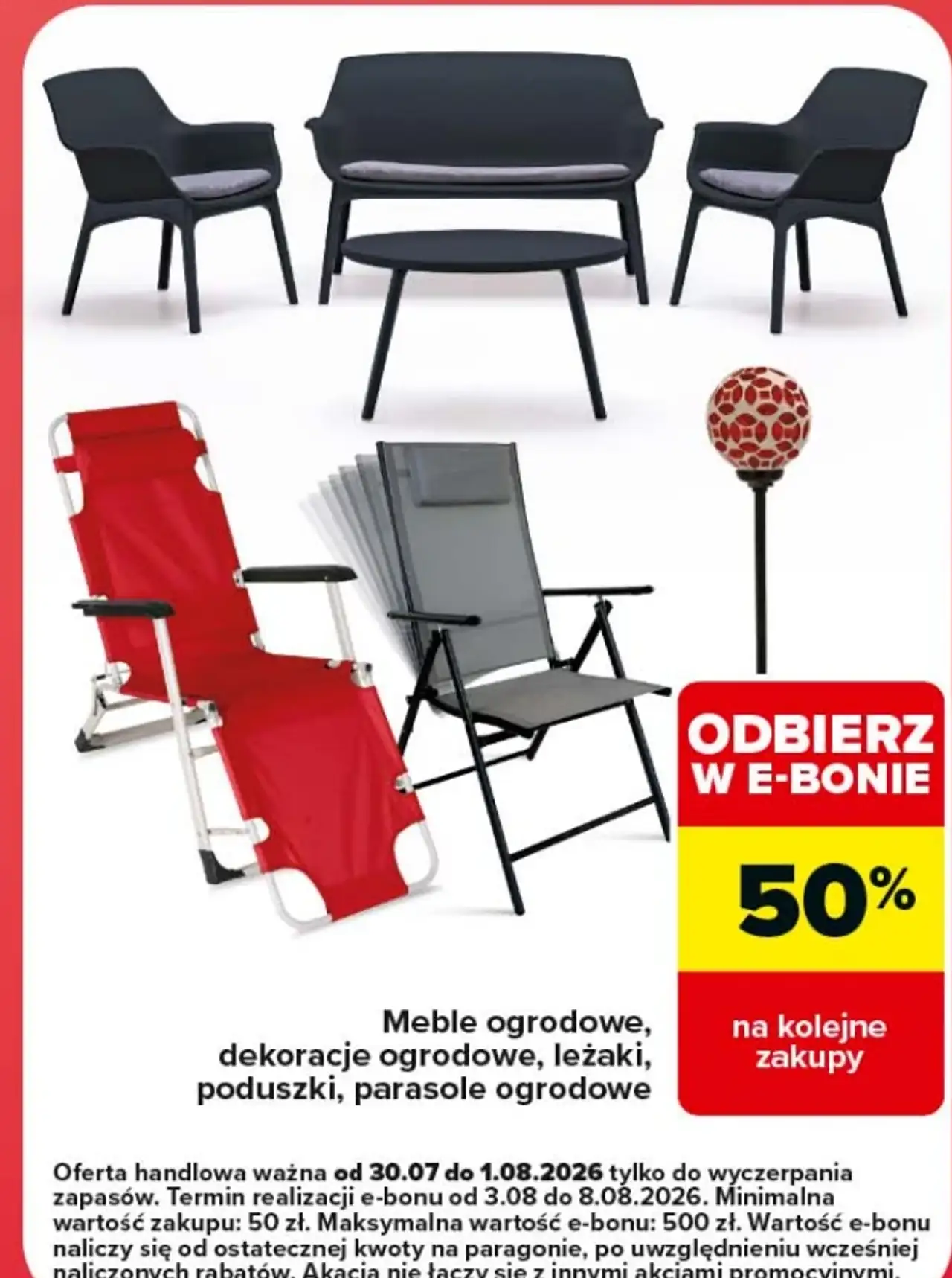 Meble ogrodowe, dekoracje ogrodowe, leżaki, poduszki, parasole ogrodowe