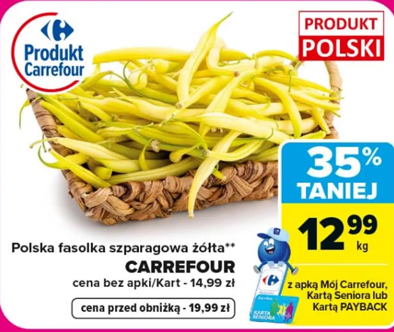 Polska fasolka szparagowa żółta CARREFOUR