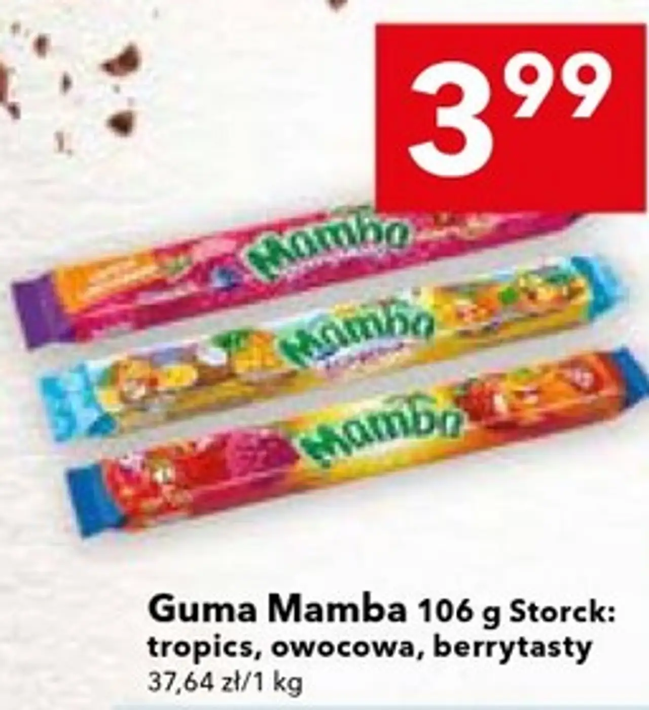 Guma Mamba 106 g Storck: tropics, owocowa, berrytasty