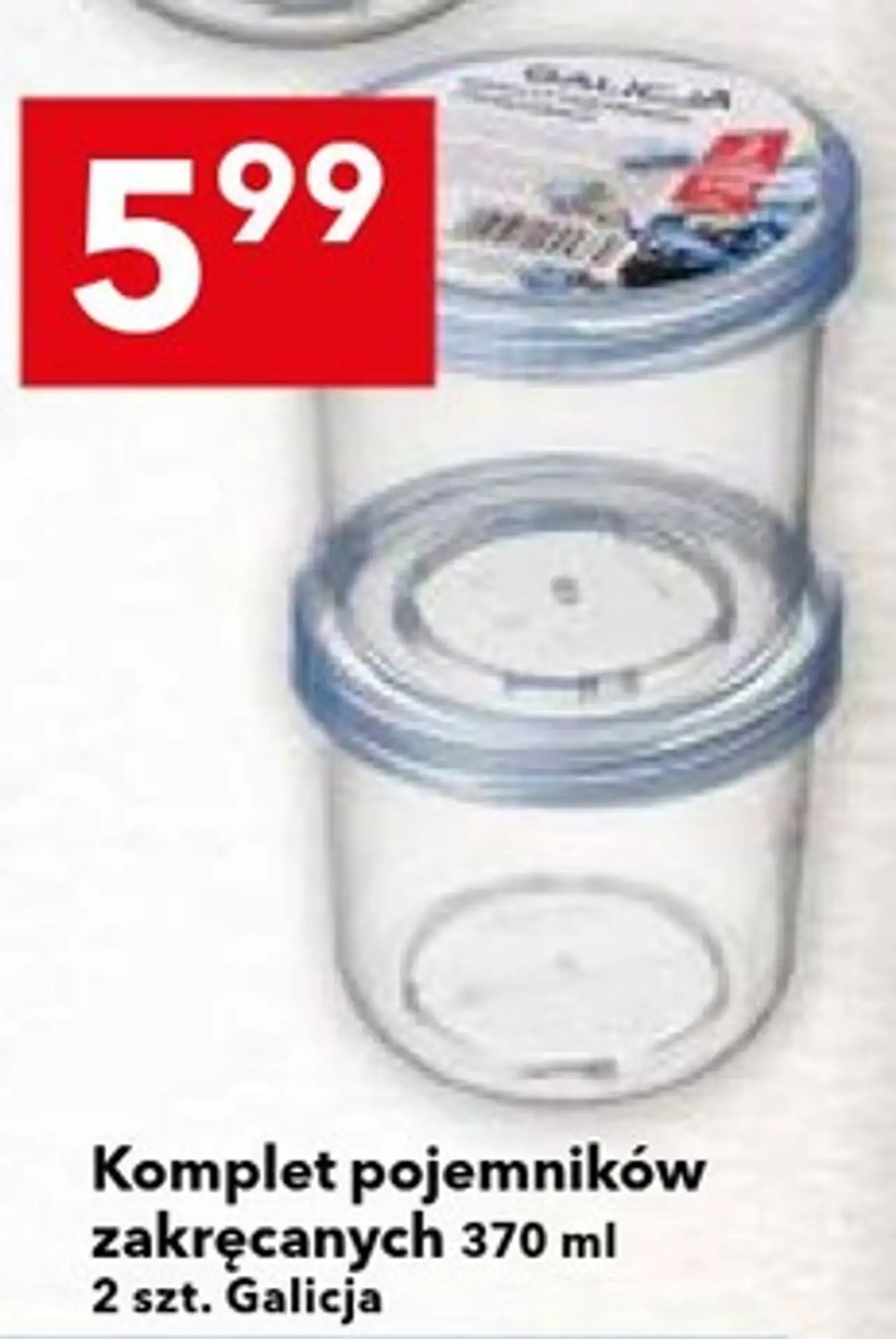 Komplet pojemników zakręcanych 370 ml 2 szt. Galicja