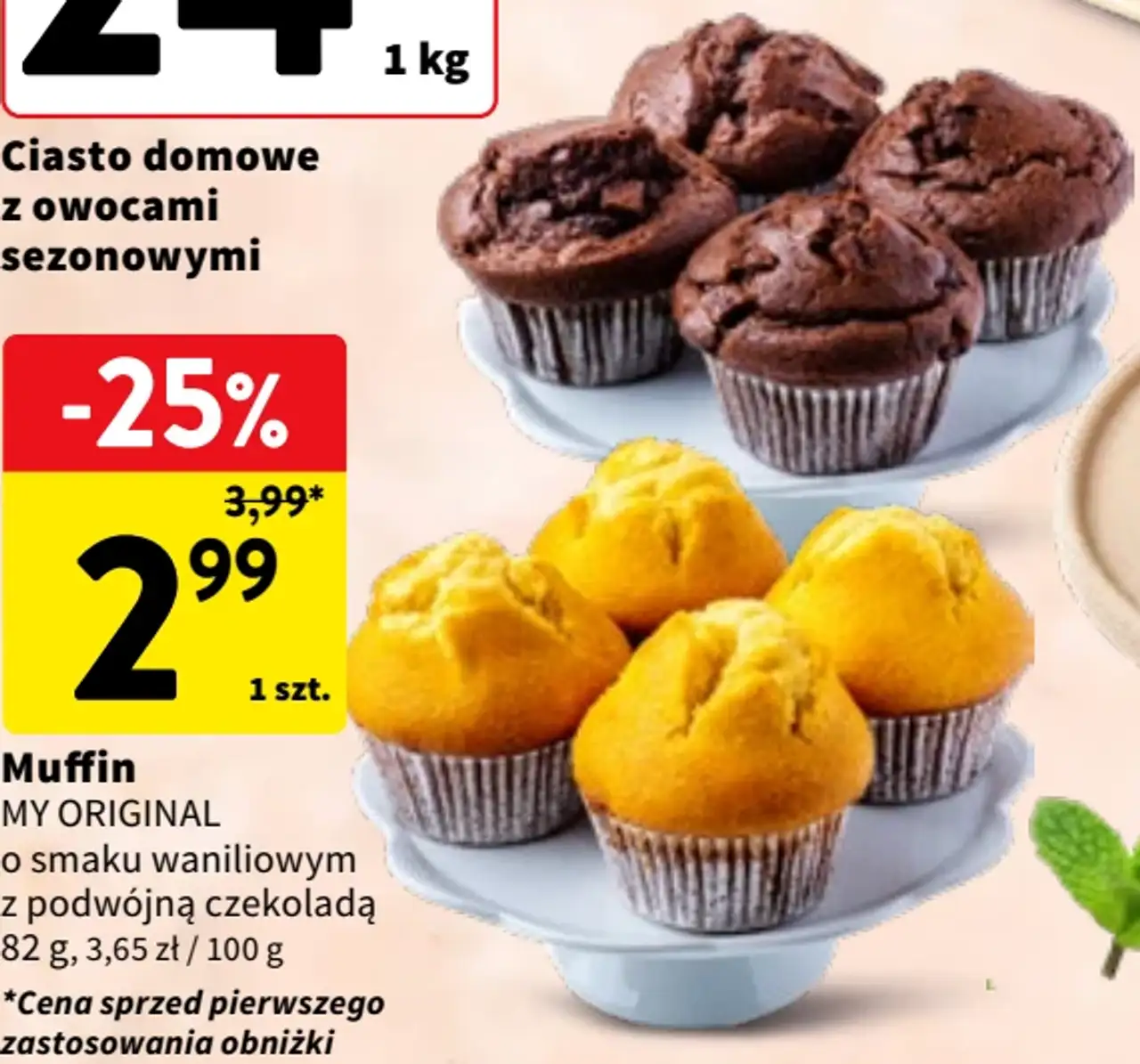 Muffin o smaku waniliowym z podwójną czekoladą MY ORIGINAL