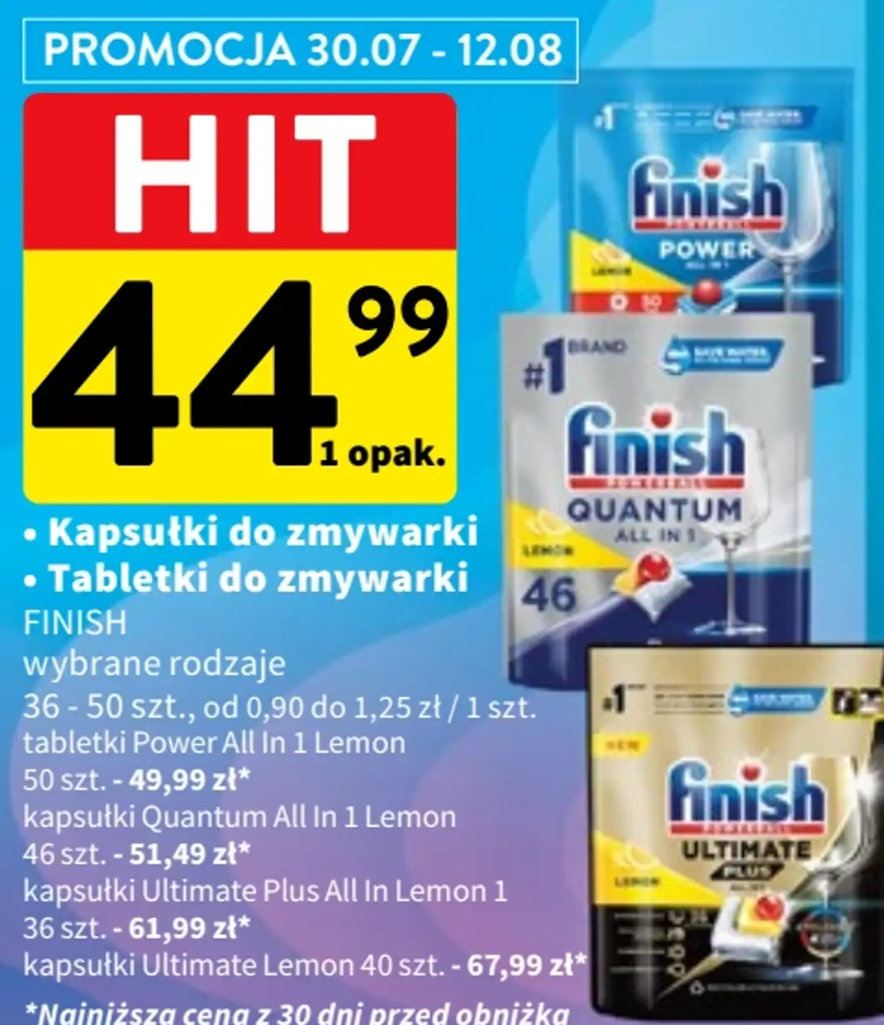 Kapsułki / Tabletki do zmywarki Finish