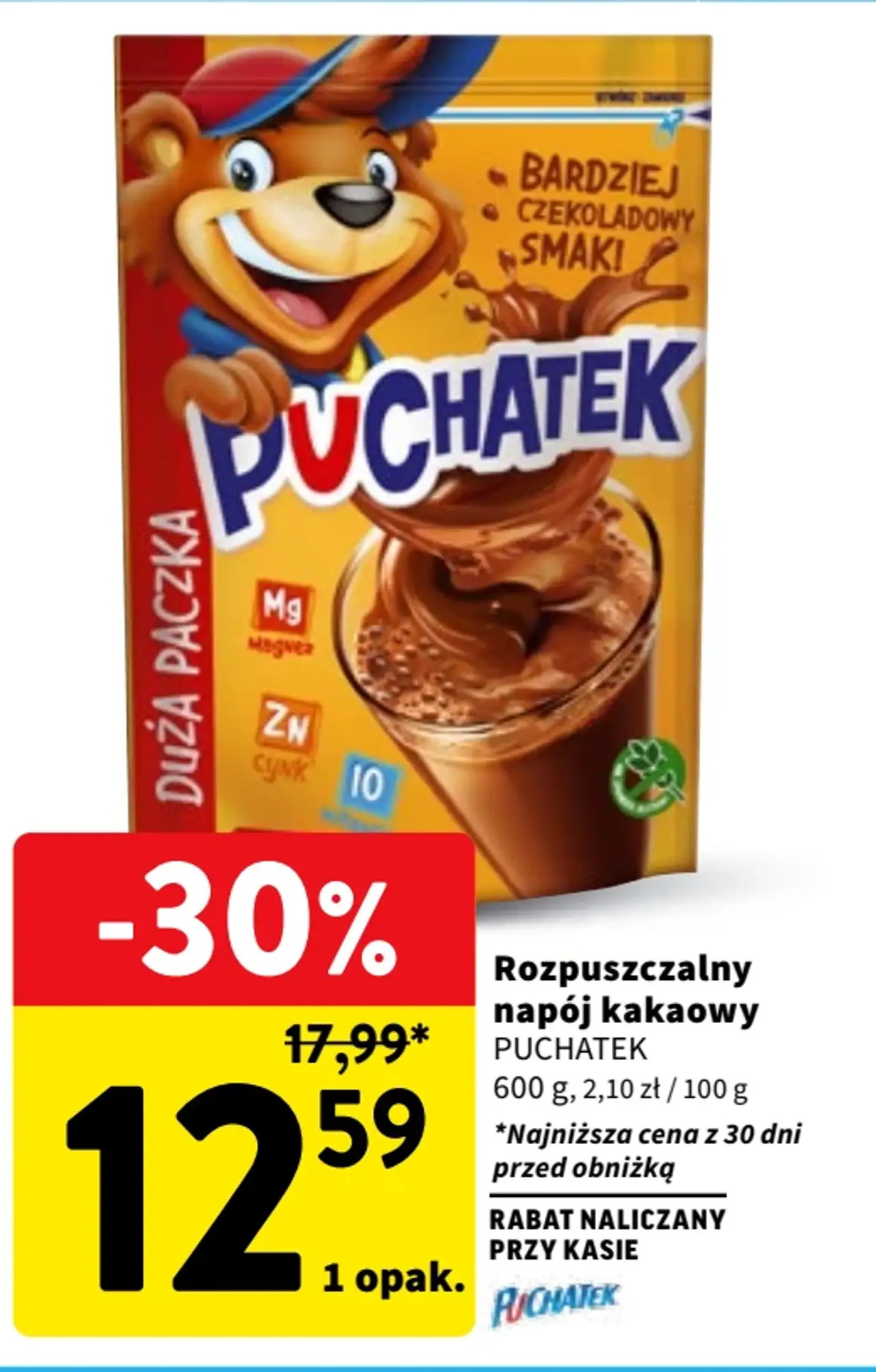 Rozpuszczalny napój kakaowy Puchatek