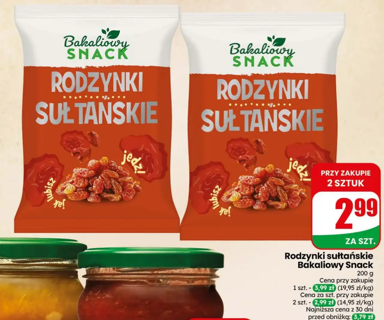 Rodzynki sułtańskie Bakaliowy Snack