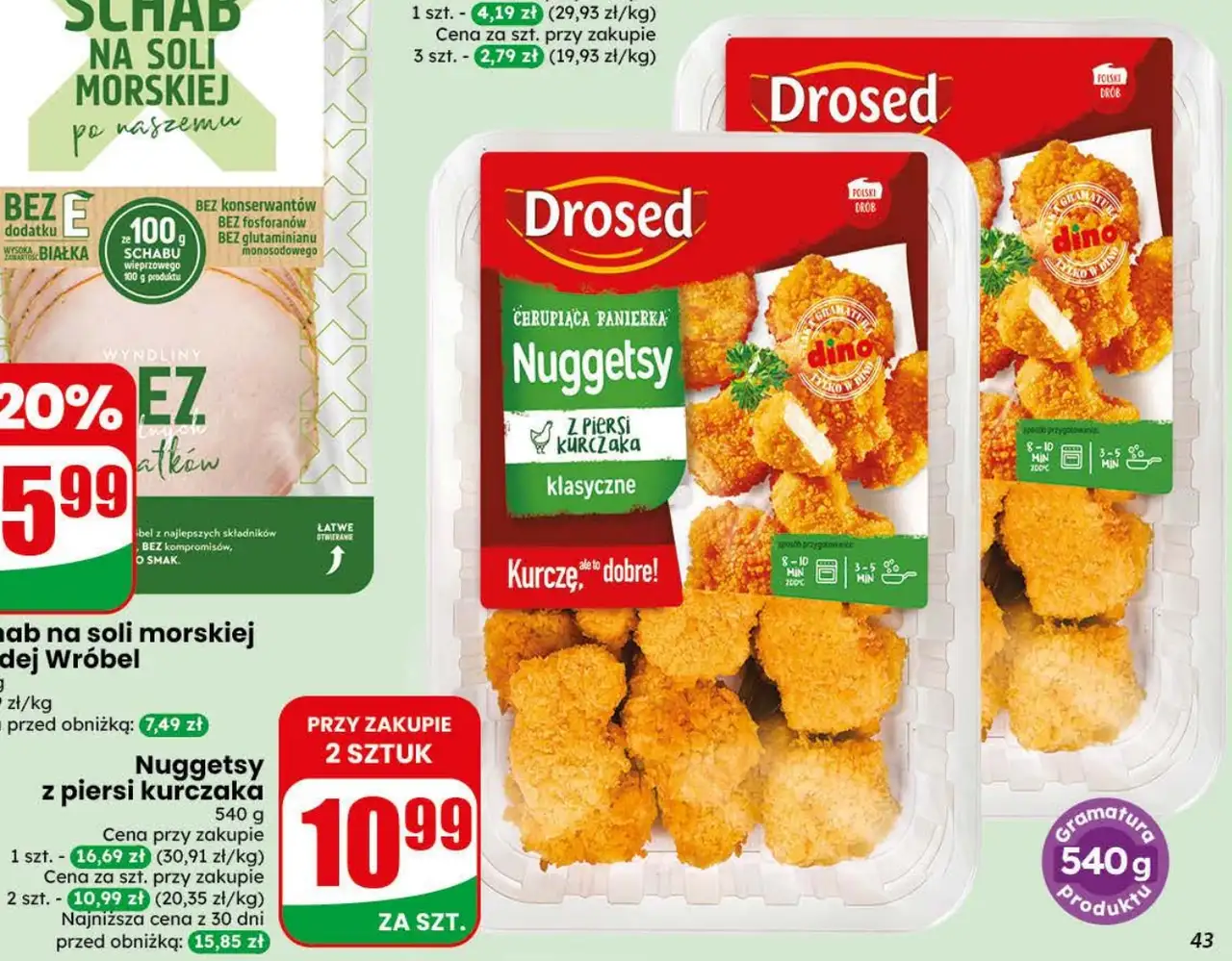 Nuggetsy z piersi kurczaka Drosed