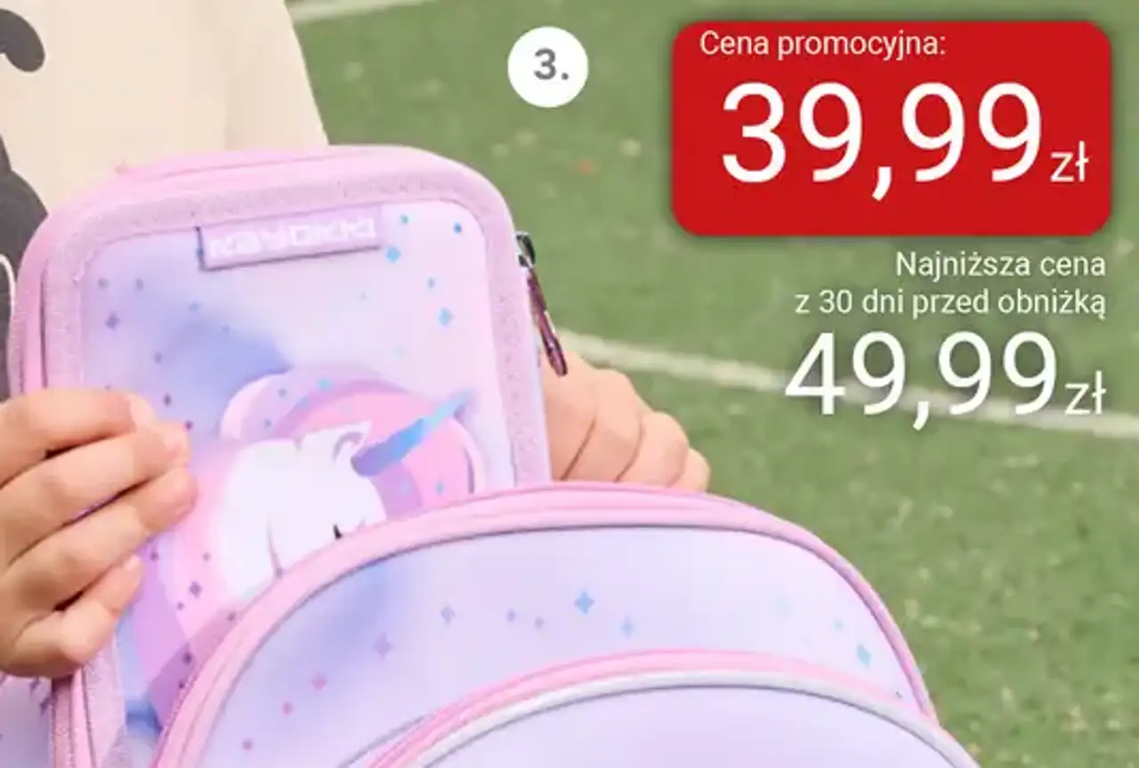 Piórnik dwukomorowy bez wyposażenia, jednorożec, Kayokki