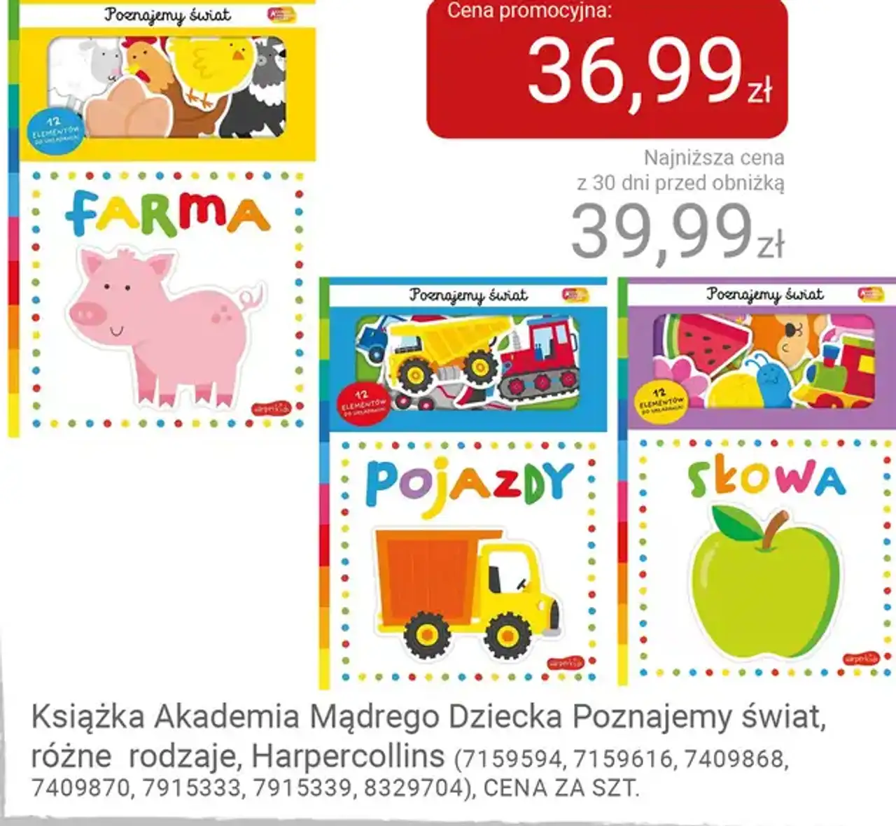 Książka Akademia Mądrego Dziecka Poznajemy świat, różne rodzaje, HarperCollins
