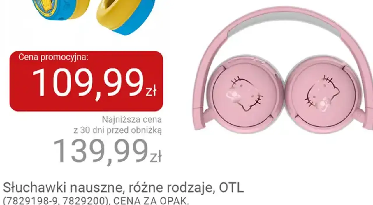 Słuchawki nauszne OTL, różne rodzaje