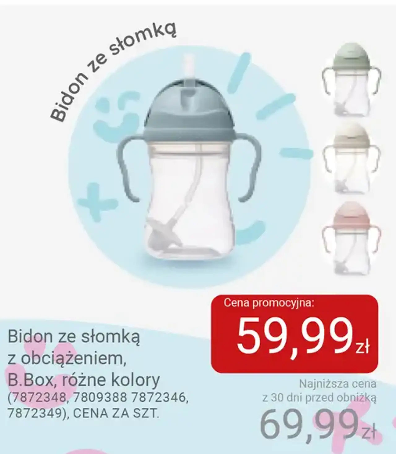 Bidon ze słomką z obciążeniem B.Box