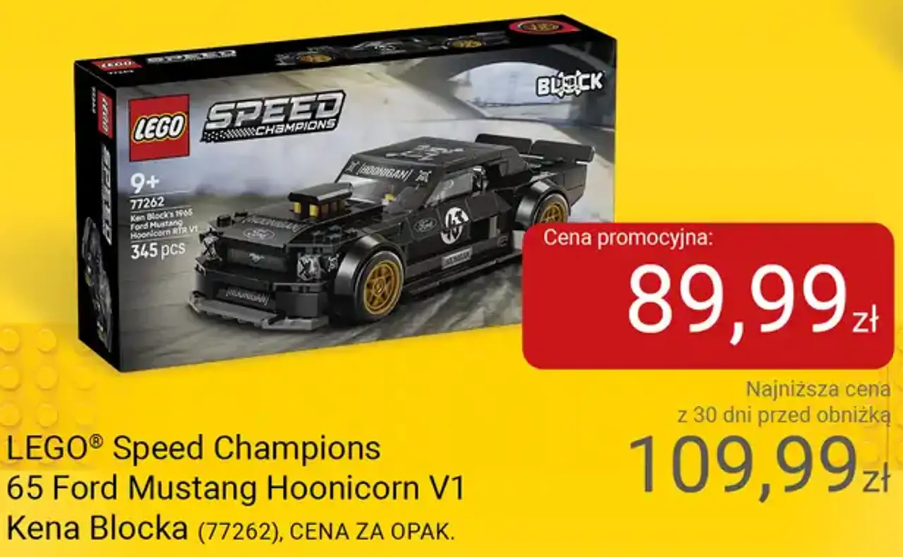 LEGO Speed Champions '65 Ford Mustang Hoonicorn V1 Kena Blocka (77262)