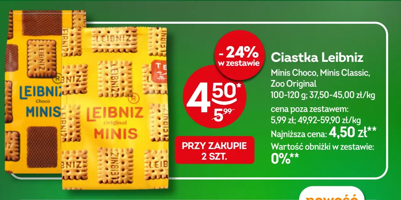 Ciastka Leibniz Minis (Minis Choco, Minis Classic, Zoo Original)