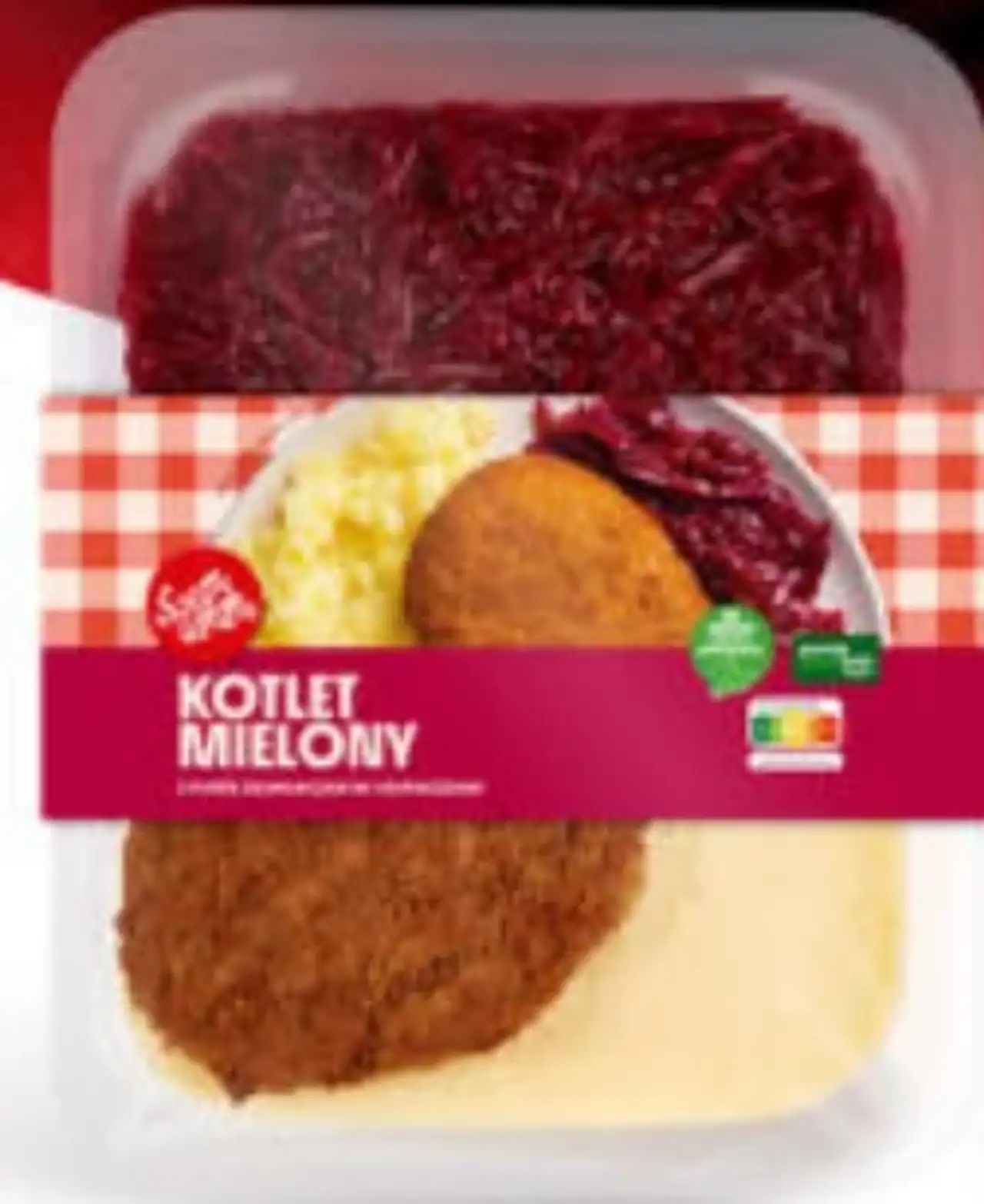 Kotlet mielony z purée ziemniaczanym i buraczkami Szamamm