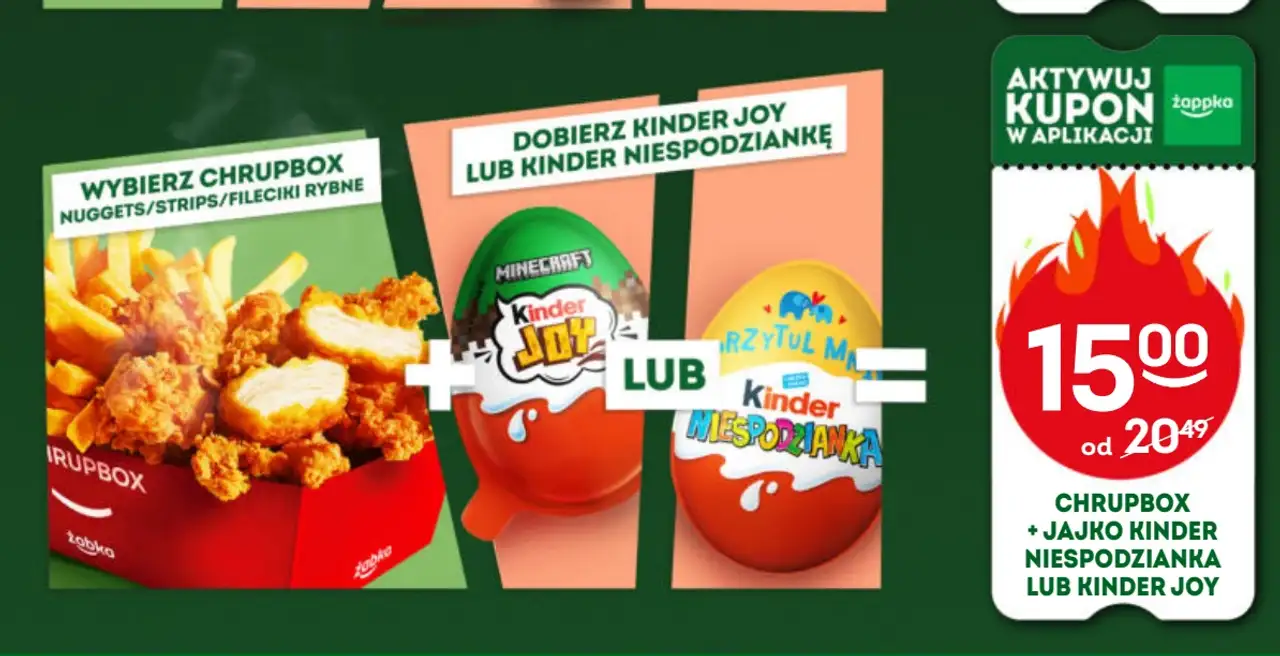 Chrupbox + Jajko Kinder Niespodzianka lub Kinder Joy