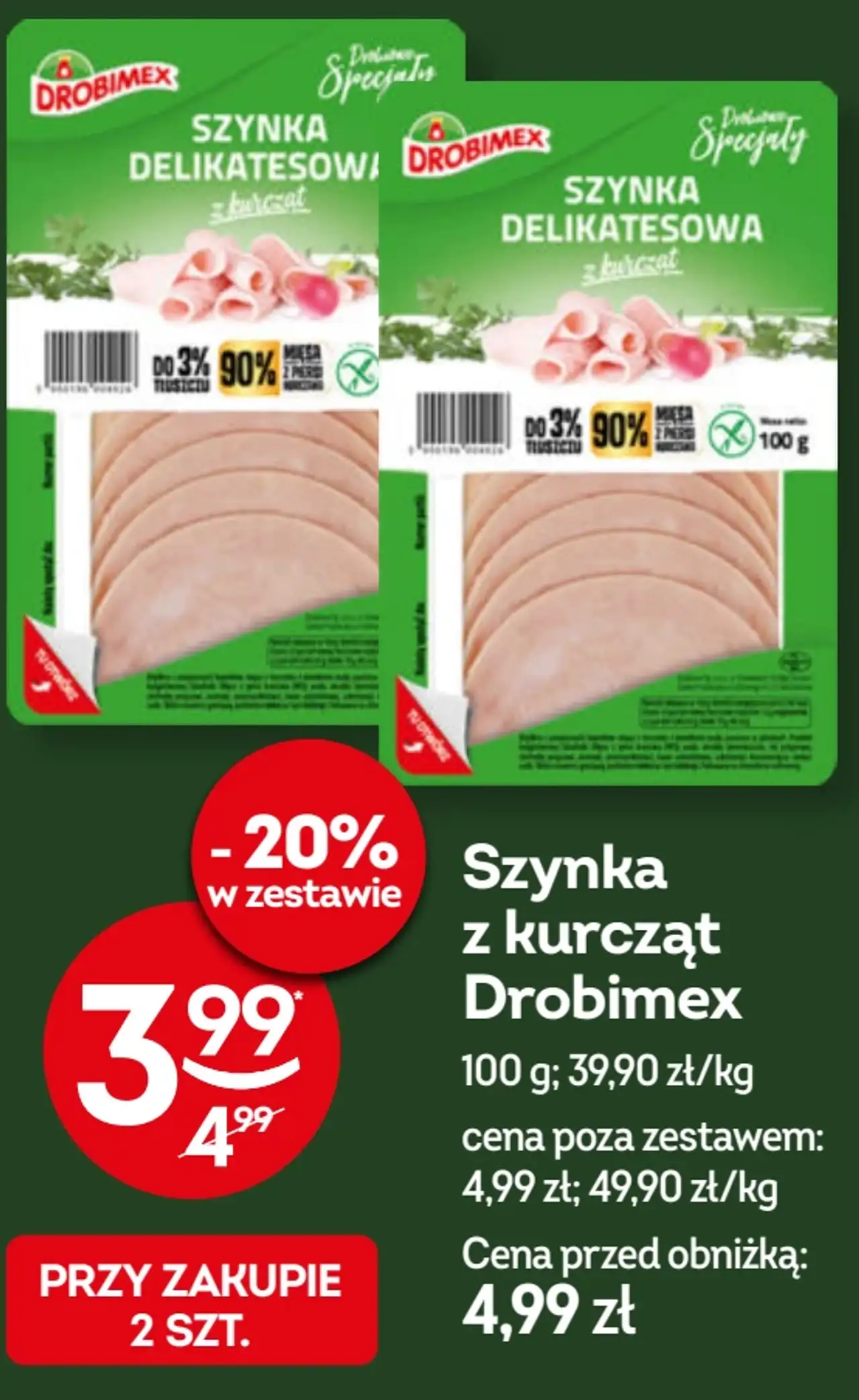 Szynka delikatesowa z kurcząt Drobimex