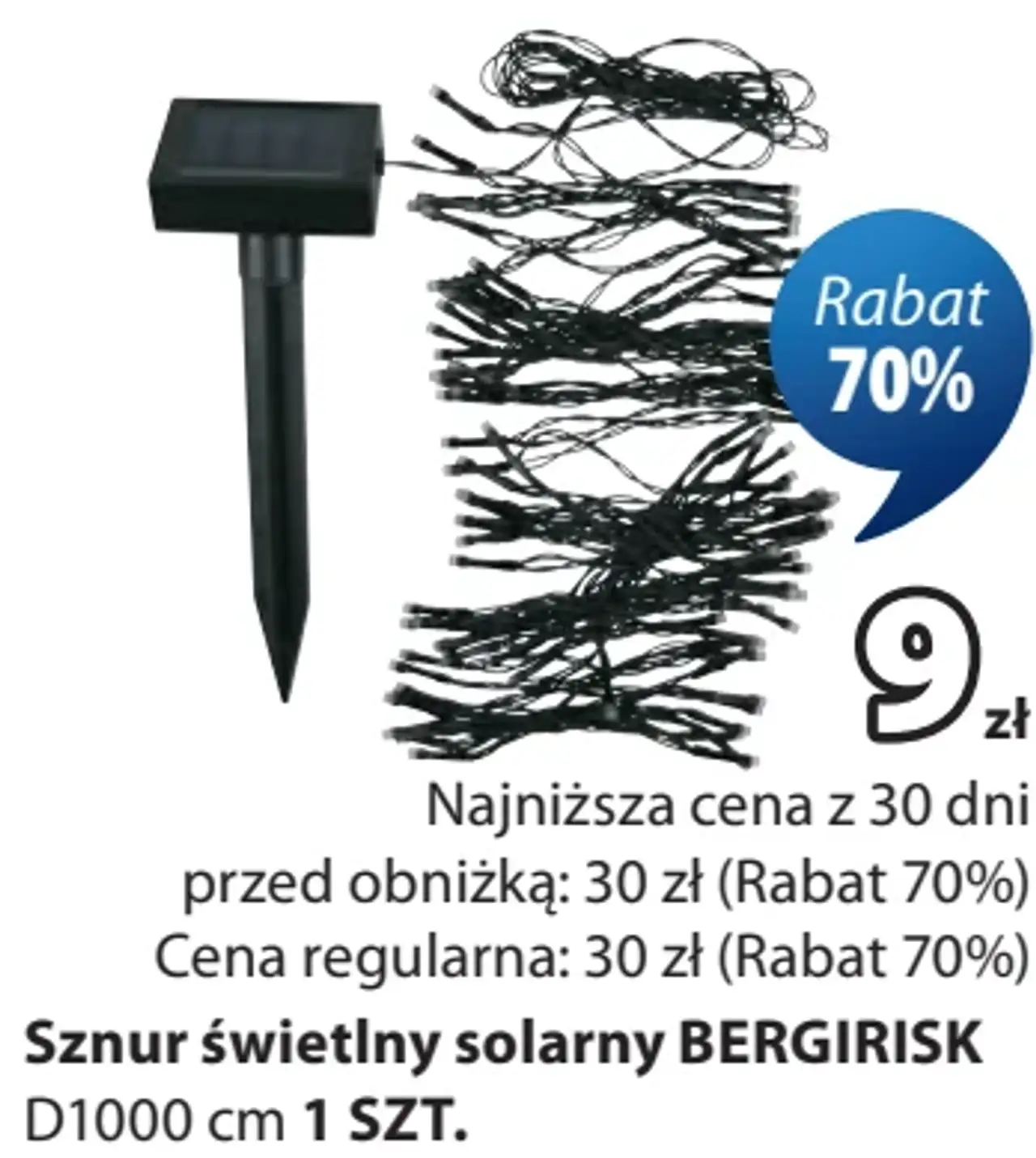 Sznur świetlny solarny BERGIRISK