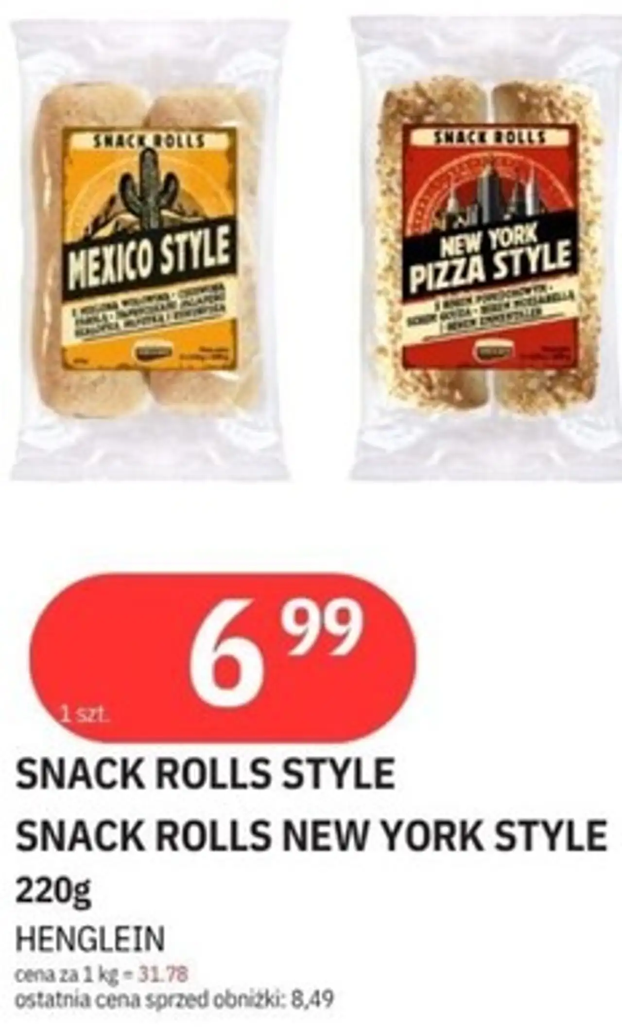 Henglein Snack Rolls Mexico Style / New York Pizza Style 220g