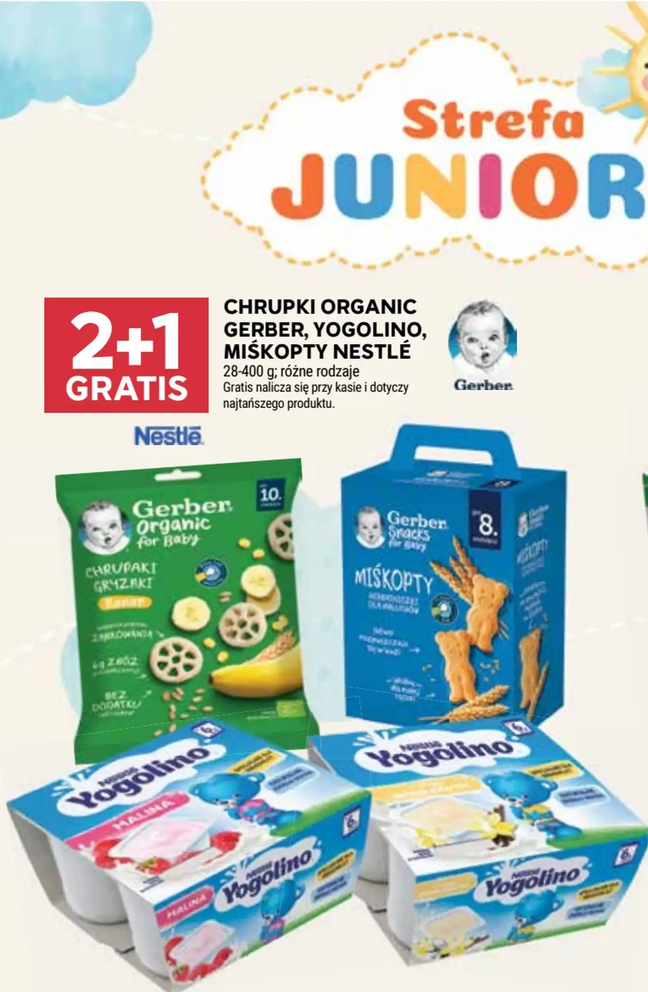 Chrupki organic Gerber, Yogolino, Miškopty Nestlé