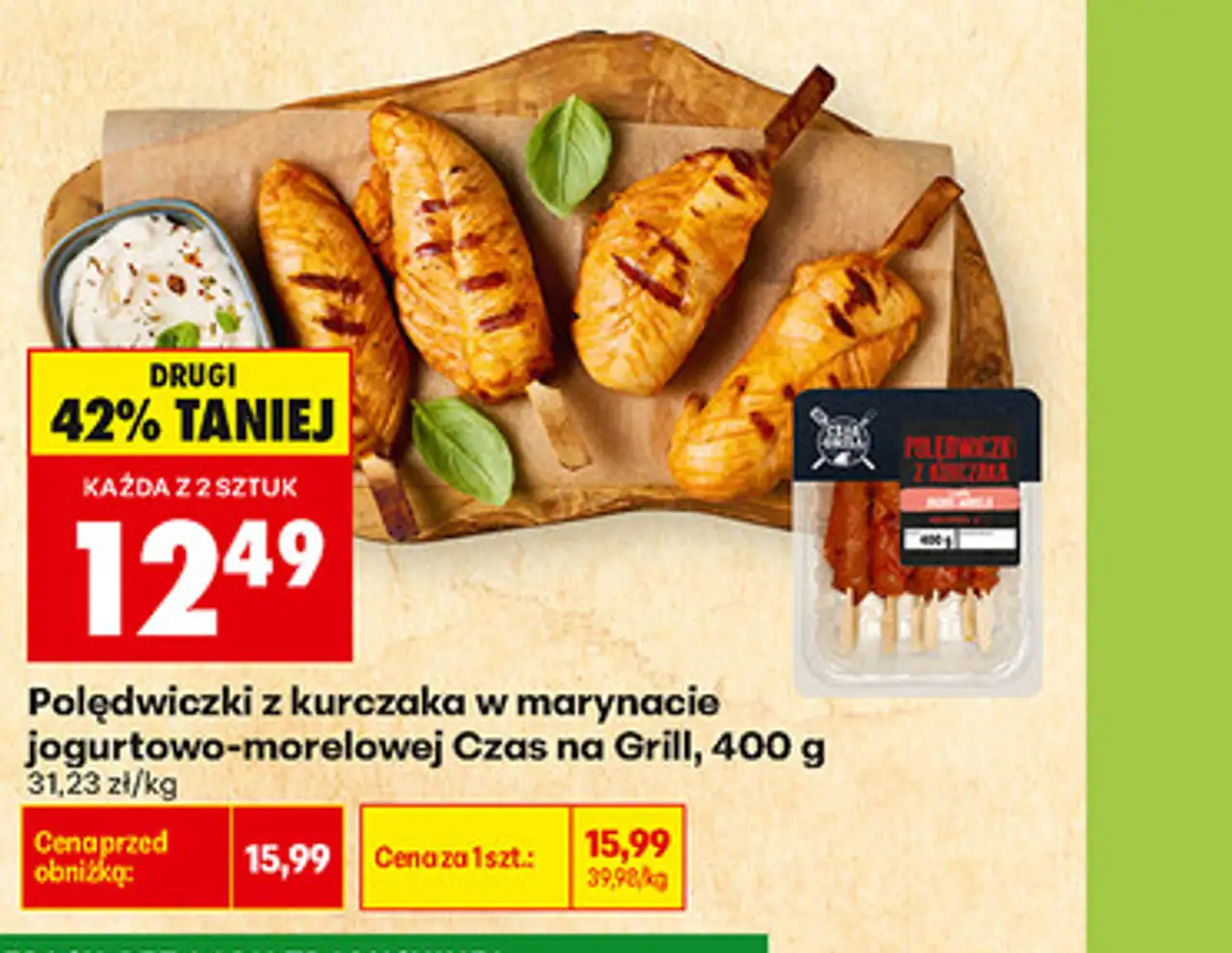 Polędwiczki z kurczaka w marynacie jogurtowo-morelowej Czas na Grill, 400 g