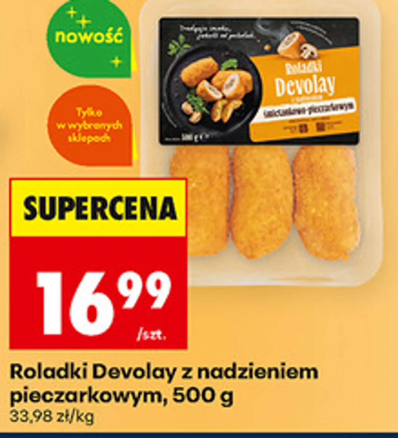 Roladki Devolay z nadzieniem pieczarkowym