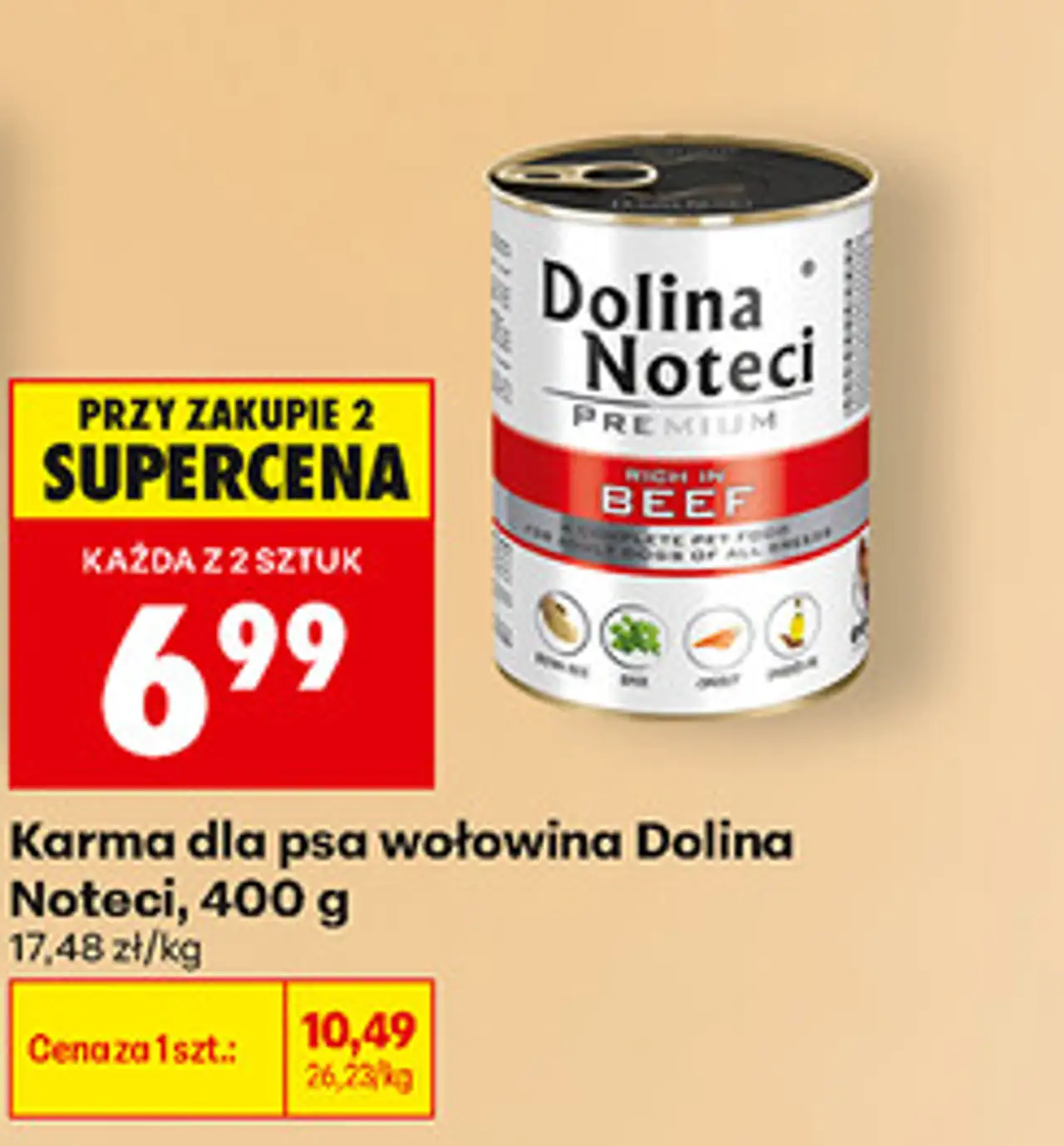 Karma dla psa wołowina Dolina Noteci, 400 g