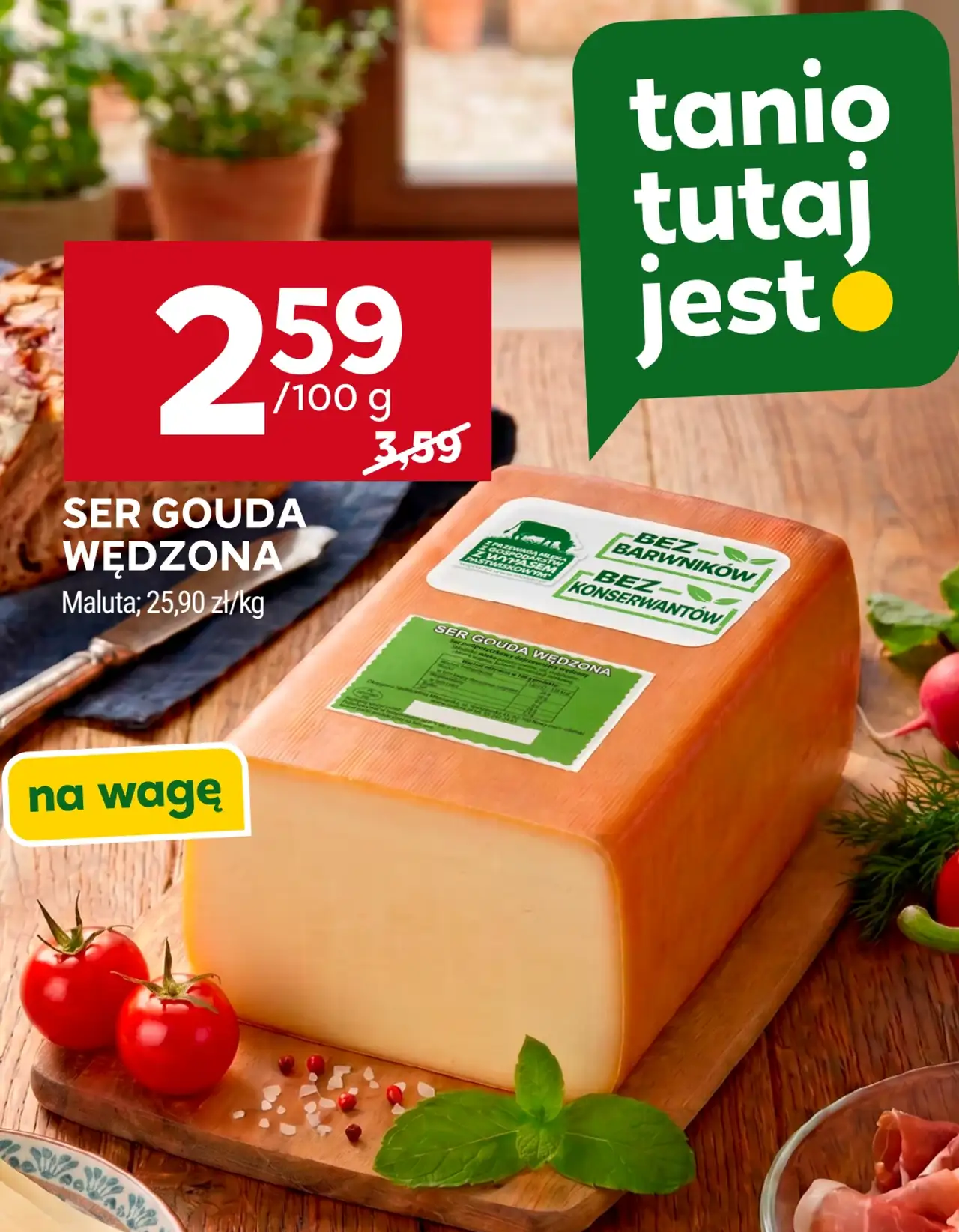 Maluta Ser Gouda wędzona na wagę