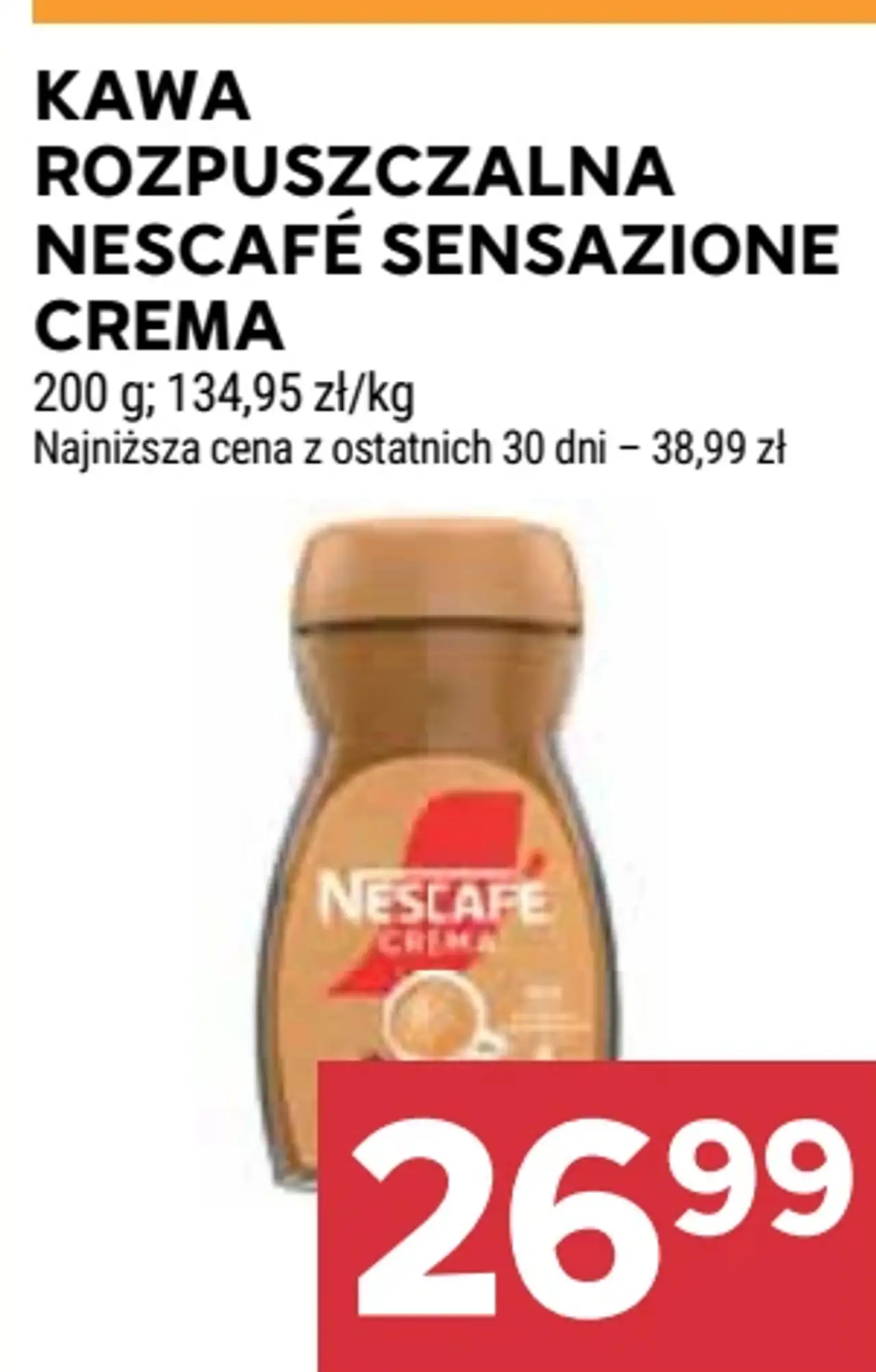 Kawa rozpuszczalna Nescafé Sensazione Crema