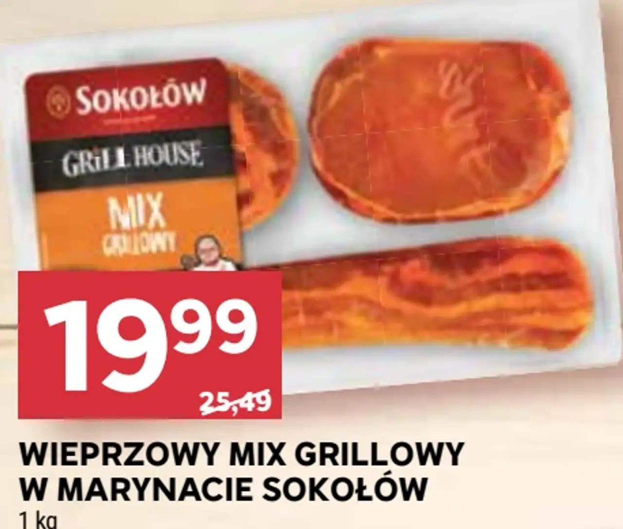 Wieprzowy mix grillowy w marynacie Sokołów
