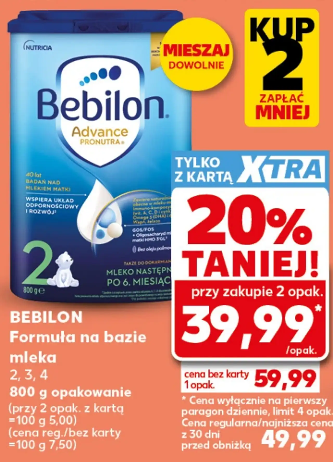 Bebilon Advance Formula na bazie mleka 2, 3, 4