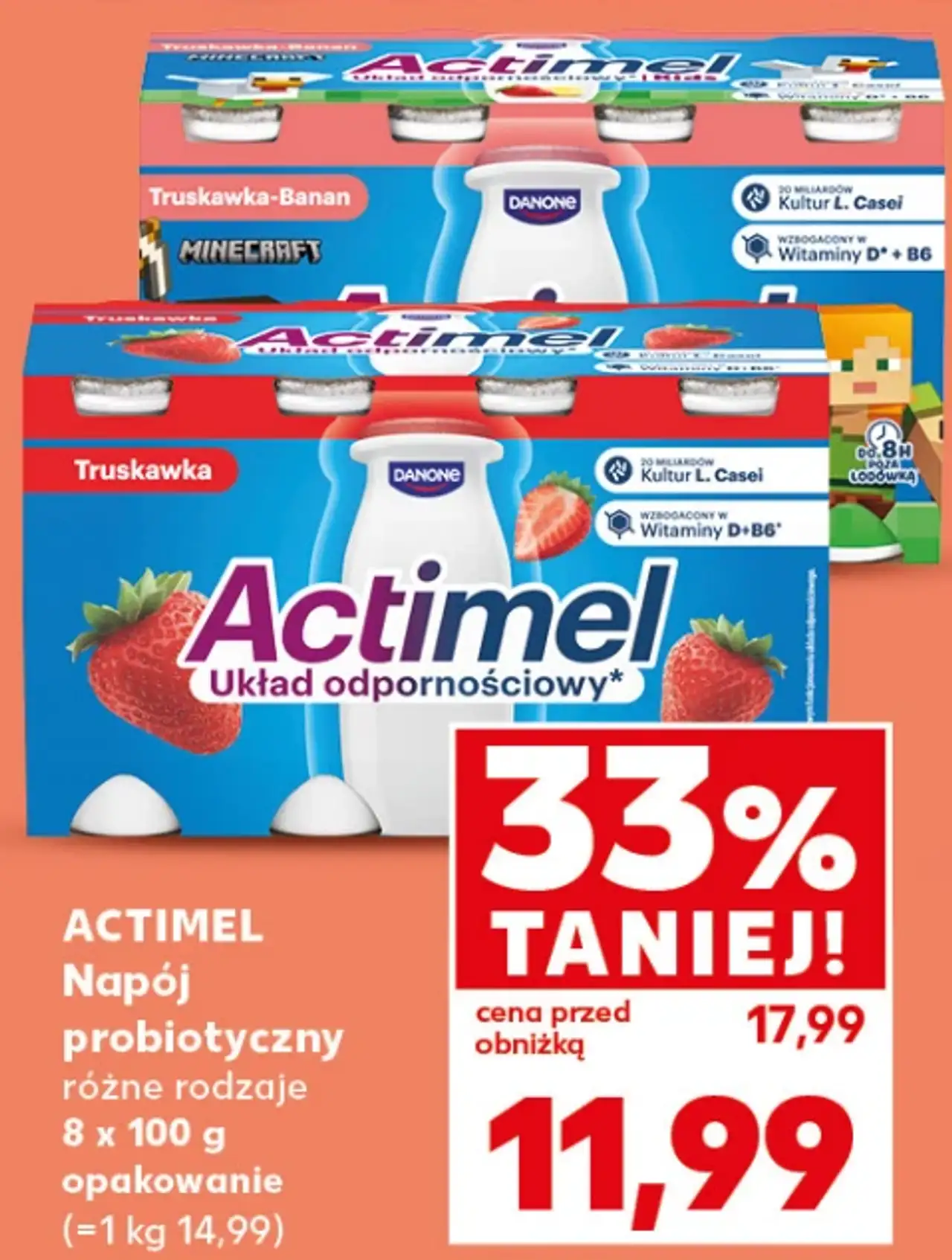 Actimel Napój probiotyczny różne rodzaje