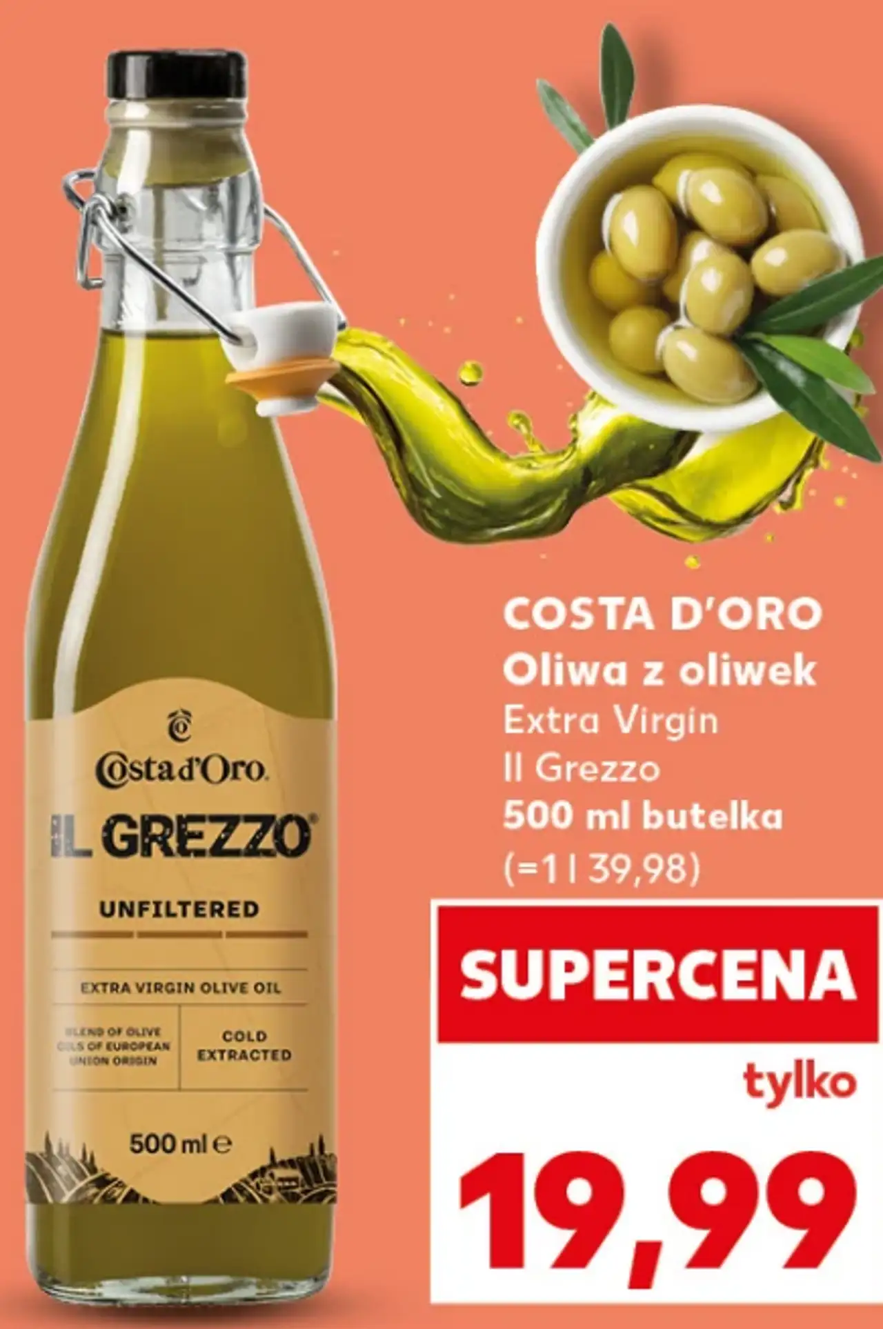 Costa d'Oro Oliwa z oliwek Extra Virgin Il Grezzo