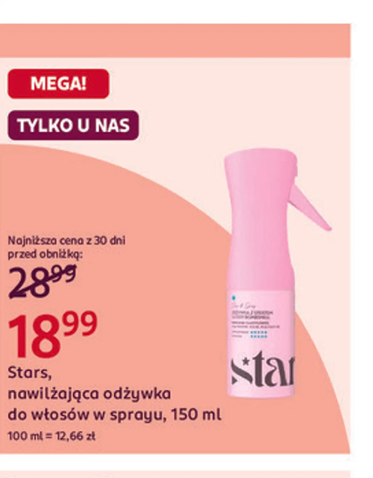 Stars, nawilżająca odżywka do włosów w sprayu