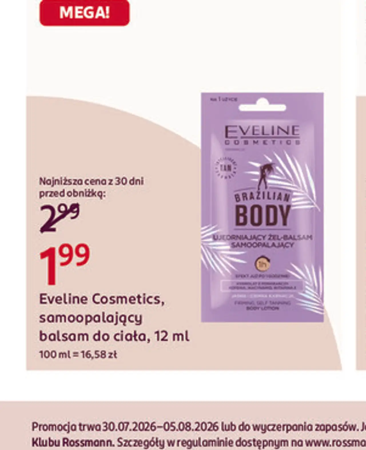 Eveline Cosmetics, samoopalający balsam do ciała
