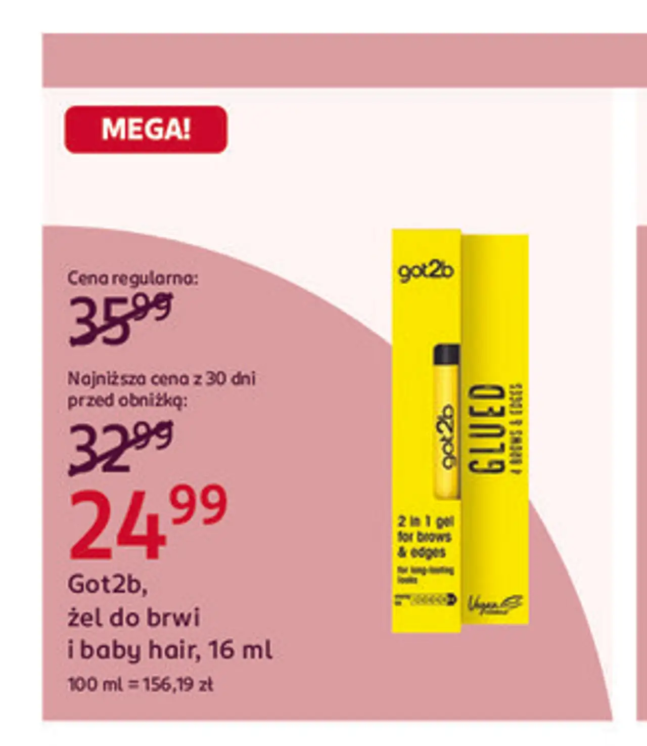 got2b, żel do brwi i baby hair, 16 ml