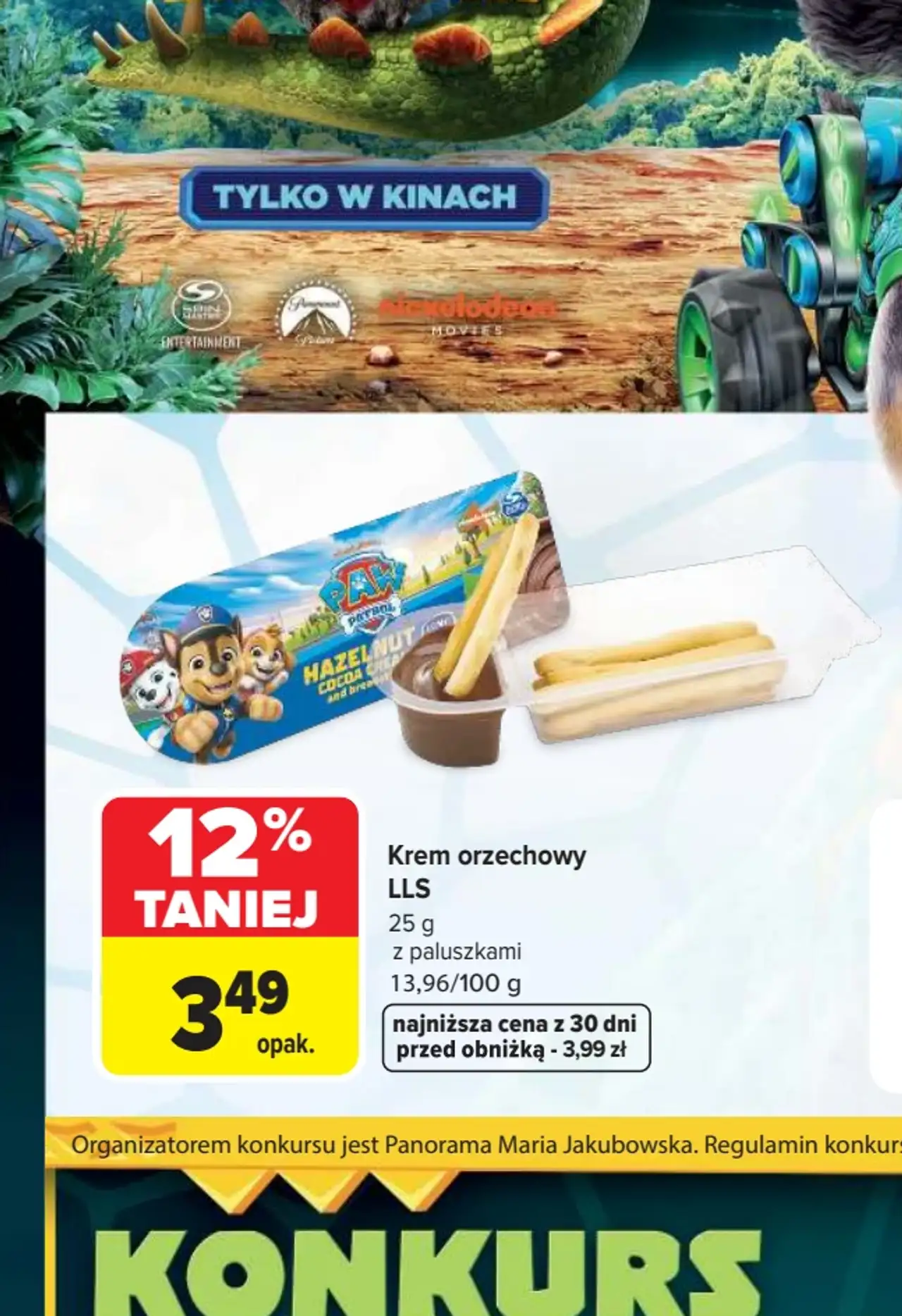 Krem orzechowy LLS z paluszkami