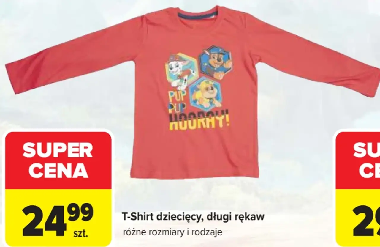 T-Shirt dziecięcy, długi rękaw Psi Patrol