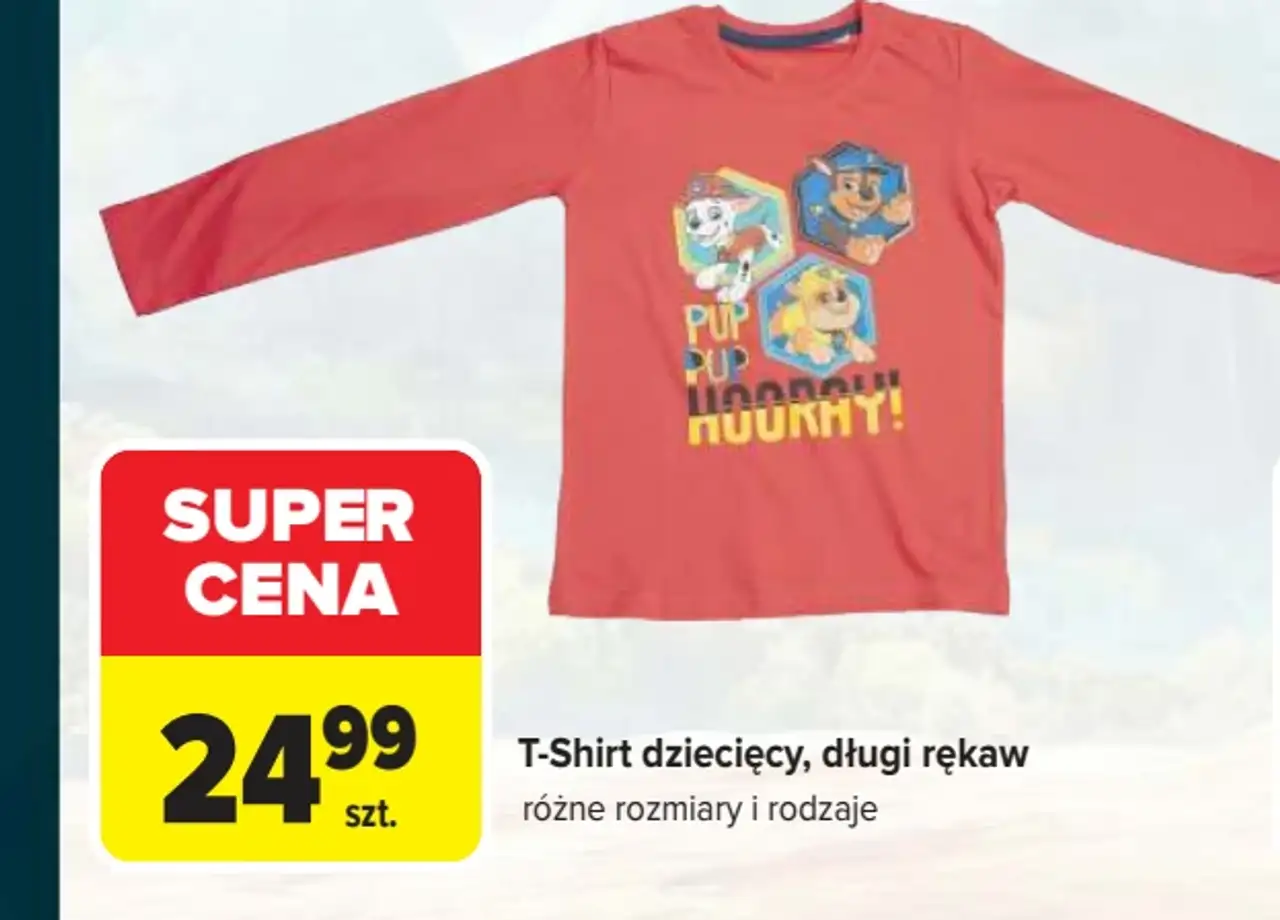 T-Shirt dziecięcy, długi rękaw Psi Patrol