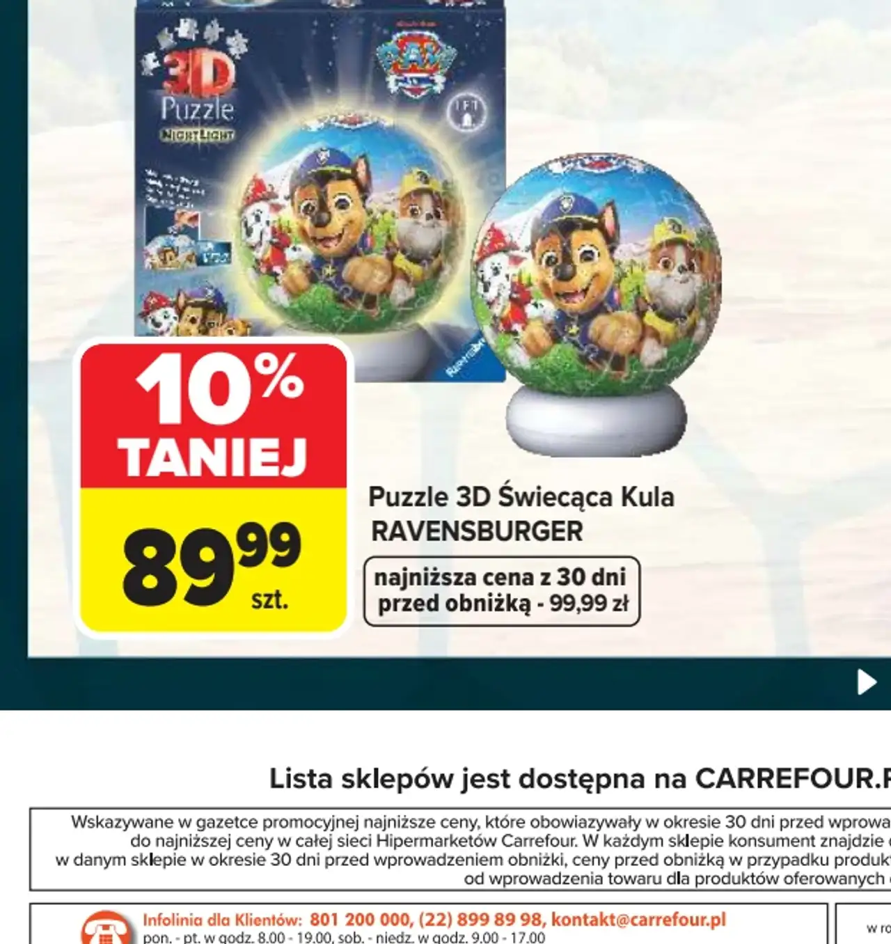 Puzzle 3D Świecąca Kula RAVENSBURGER