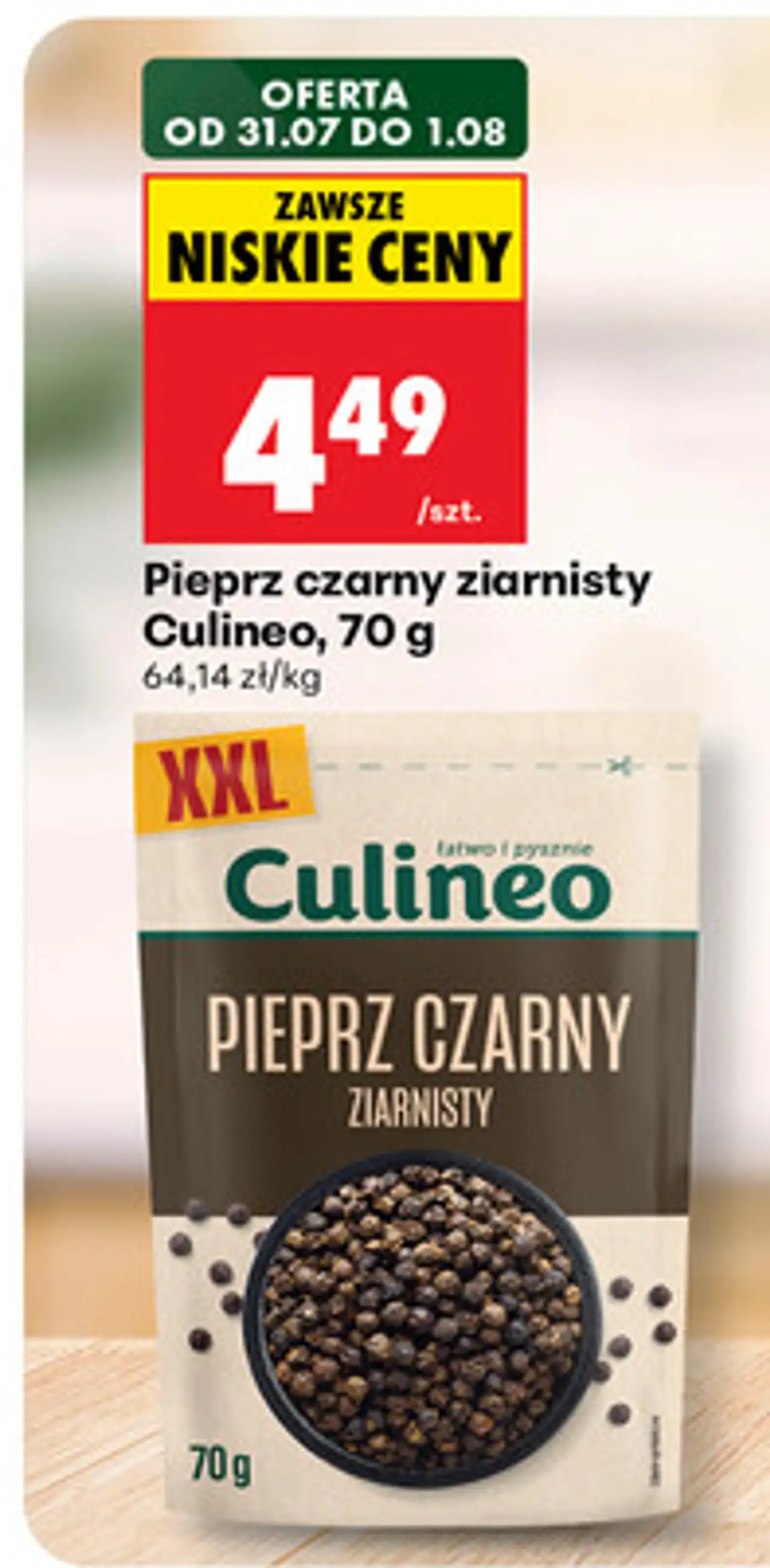 Pieprz czarny ziarnisty Culineo, 70 g