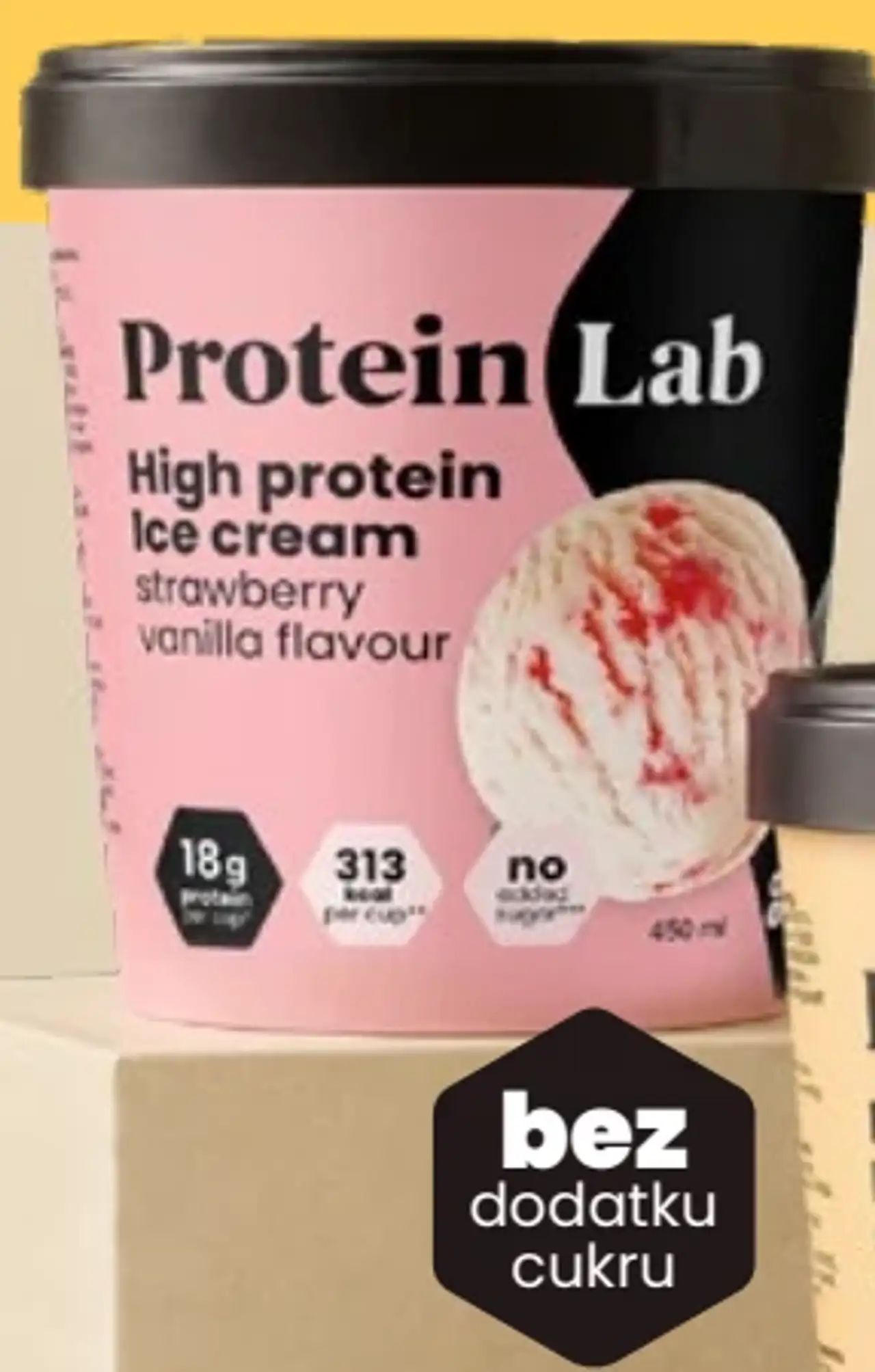 Lody Protein Lab High protein Ice cream strawberry vanilla flavour