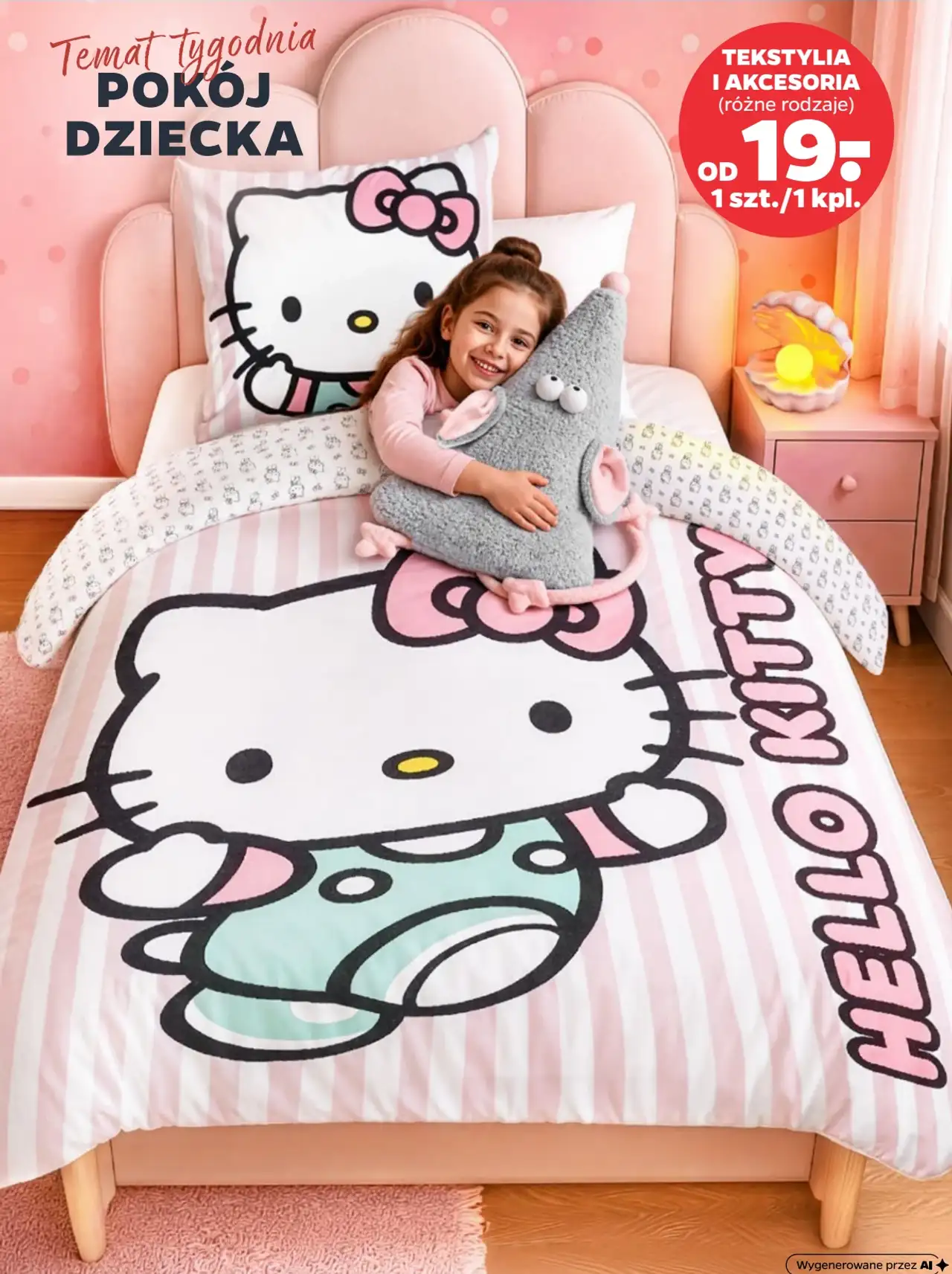 Tekstylia i akcesoria dziecięce Hello Kitty (różne rodzaje)