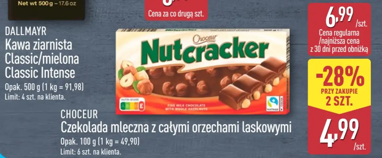 Choceur Nutcracker Czekolada mleczna z całymi orzechami laskowymi