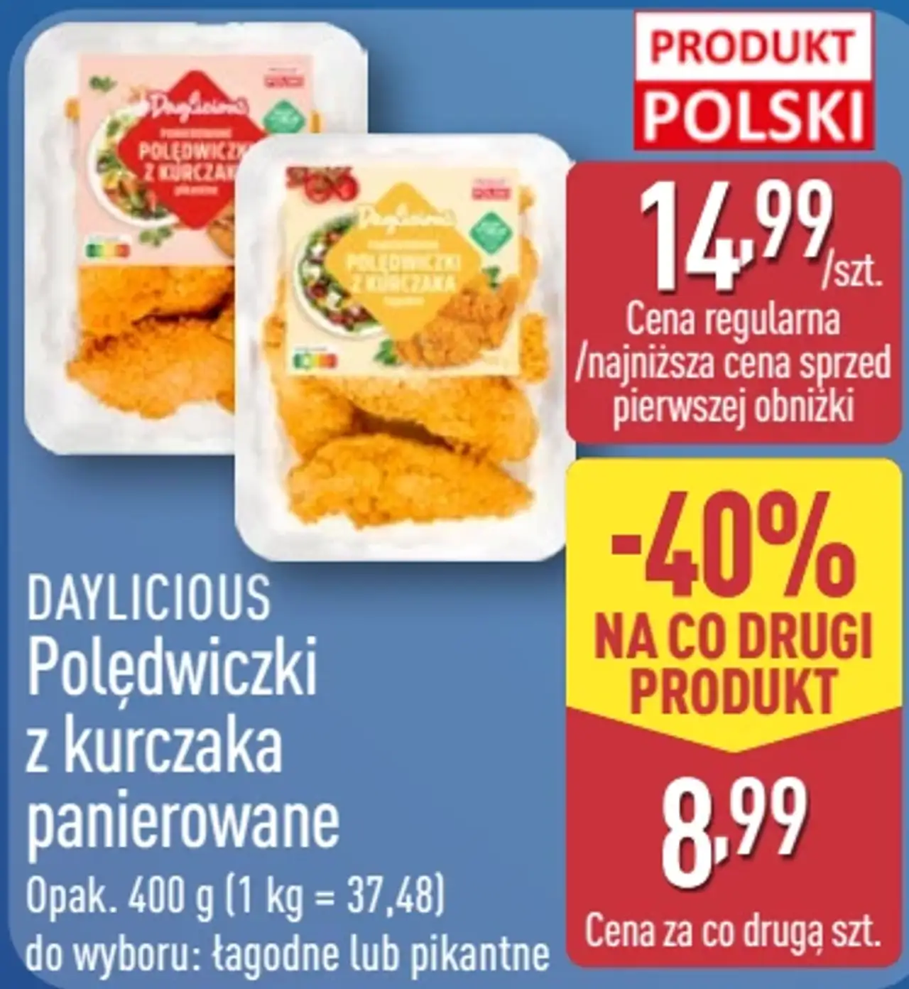 Daylicious Polędwiczki z kurczaka panierowane łagodne lub pikantne