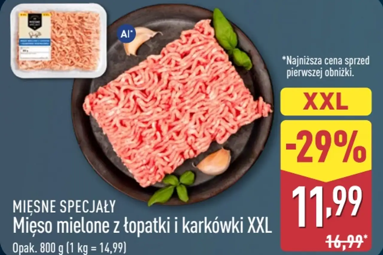 Mięsne Specjały Mięso mielone z łopatki i karkówki XXL