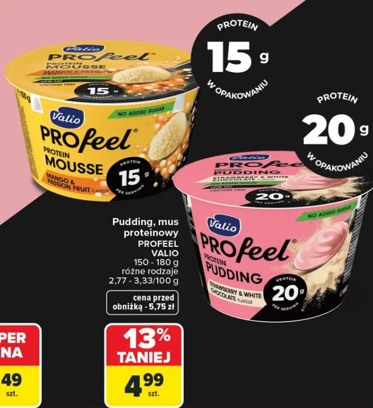 Valio PROfeel Pudding, mus proteinowy