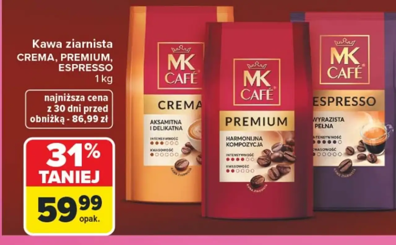 Kawa ziarnista MK Café Crema, Premium, Espresso