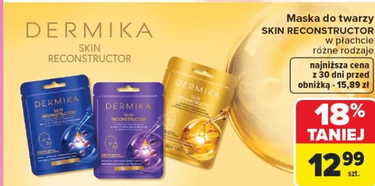 Dermika Skin Reconstructor Maska do twarzy w płachcie