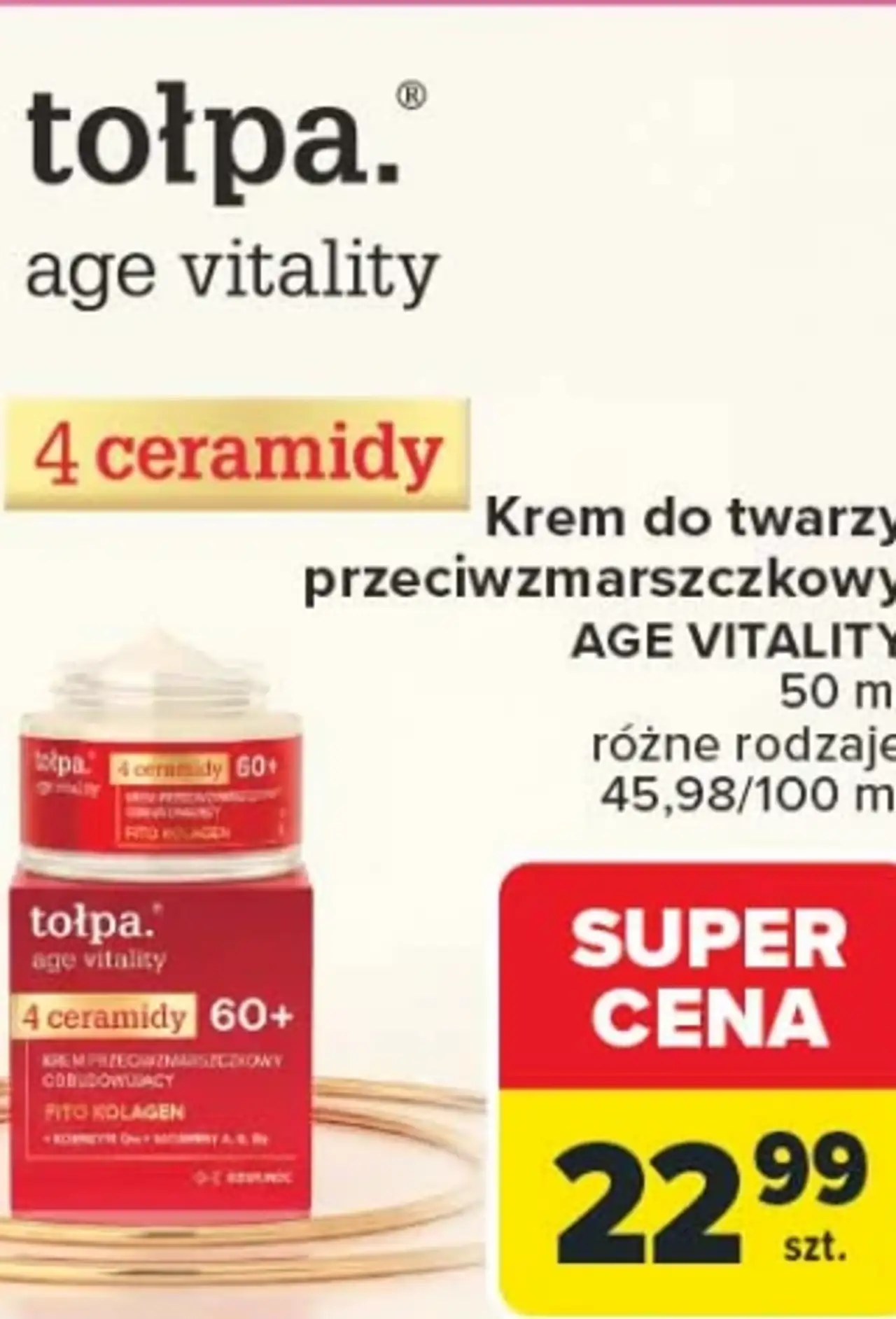 tołpa. age vitality 4 ceramidy Krem do twarzy przeciwzmarszczkowy