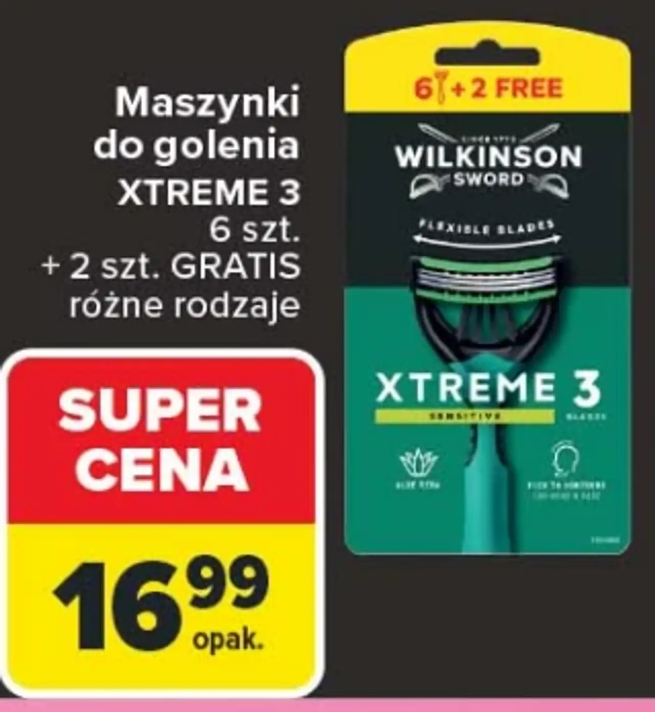 Maszynki do golenia Wilkinson Sword Xtreme 3, 6 szt. + 2 szt. GRATIS