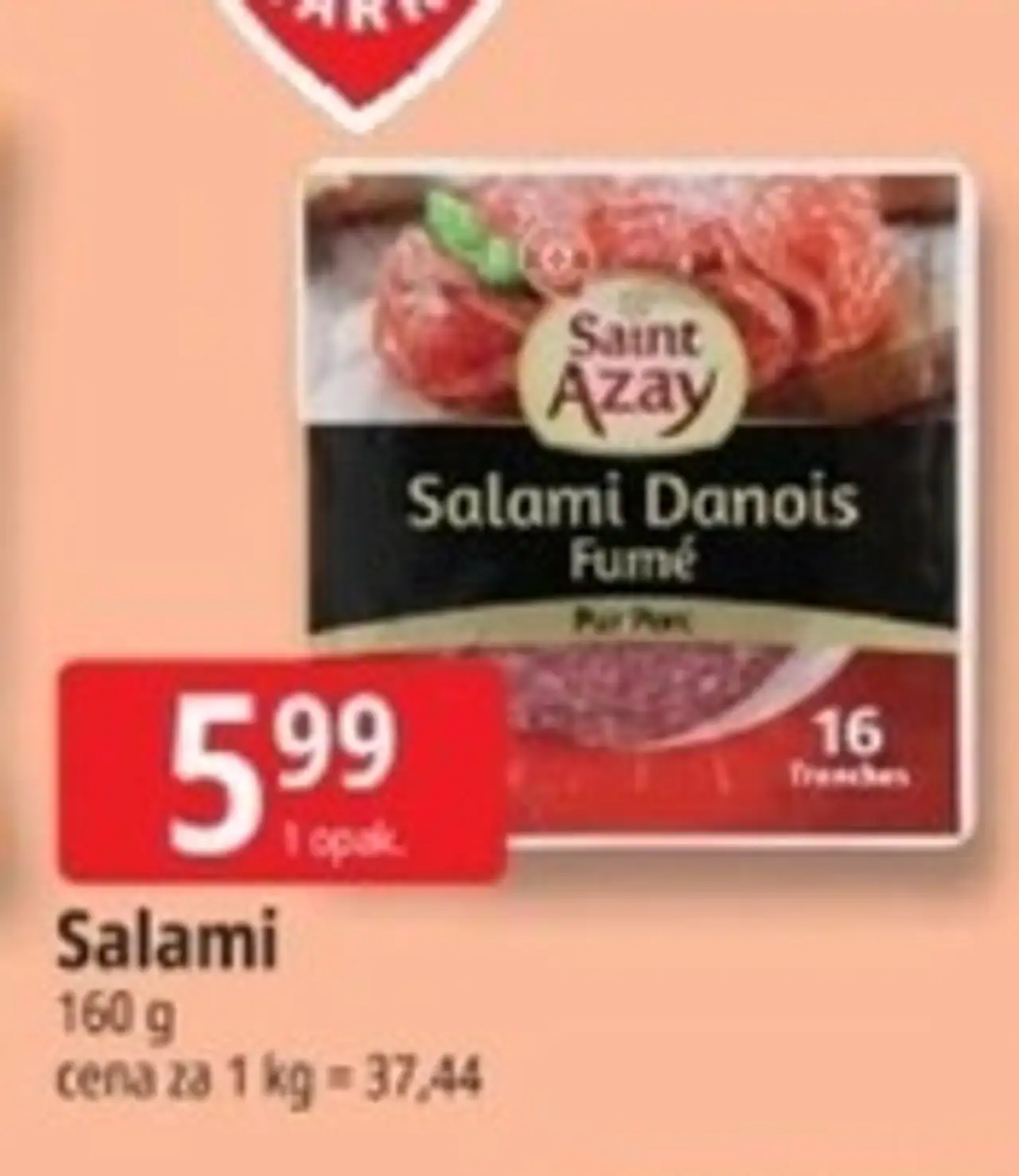 Salami wieprzowe wędzone Wiodąca Marka Saint Azay